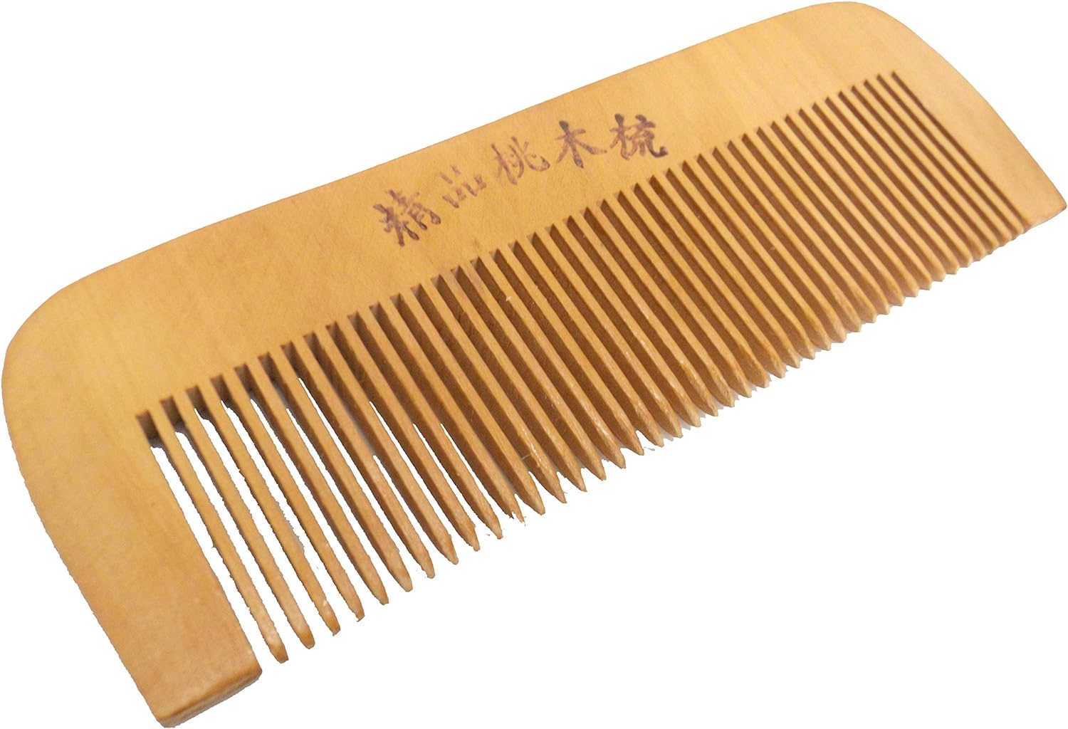Natural wood hair comb