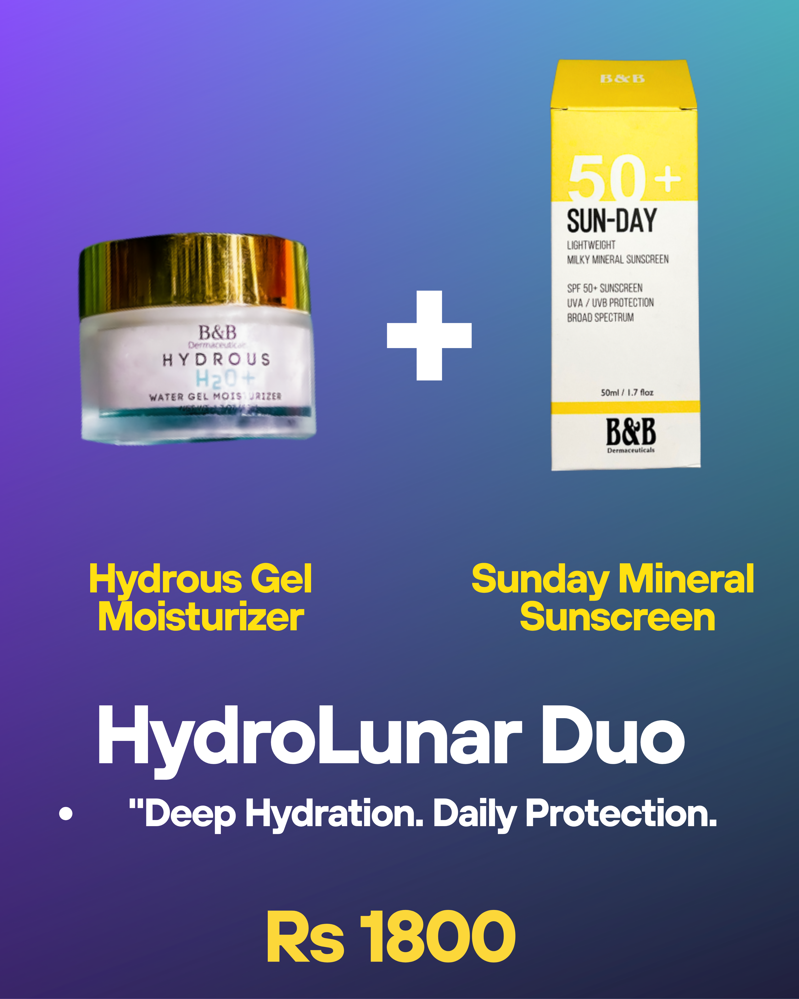 Sunday Sunscreen + Hydrous Gel Moisturizer