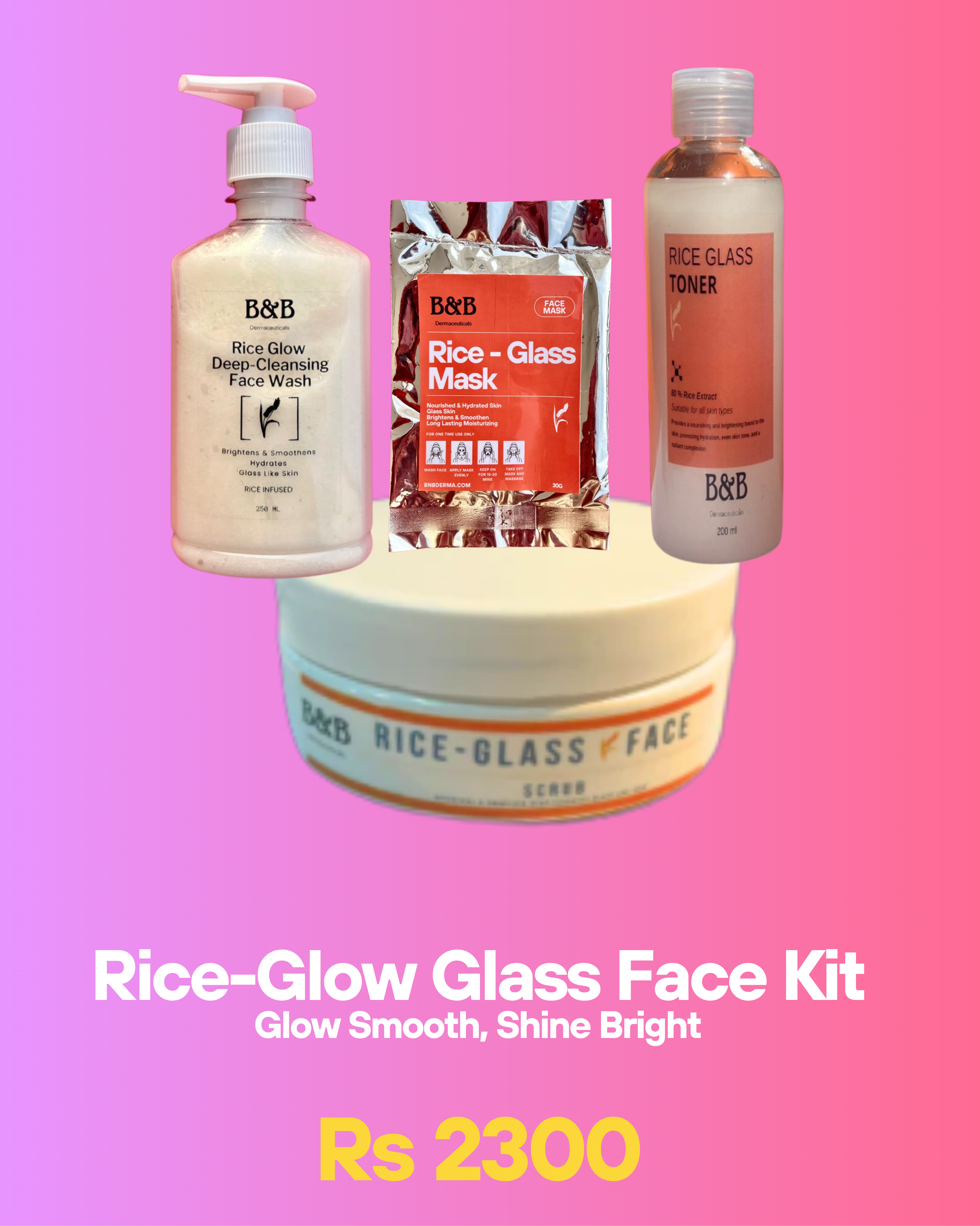 Rice-Glow Glass Face Kit