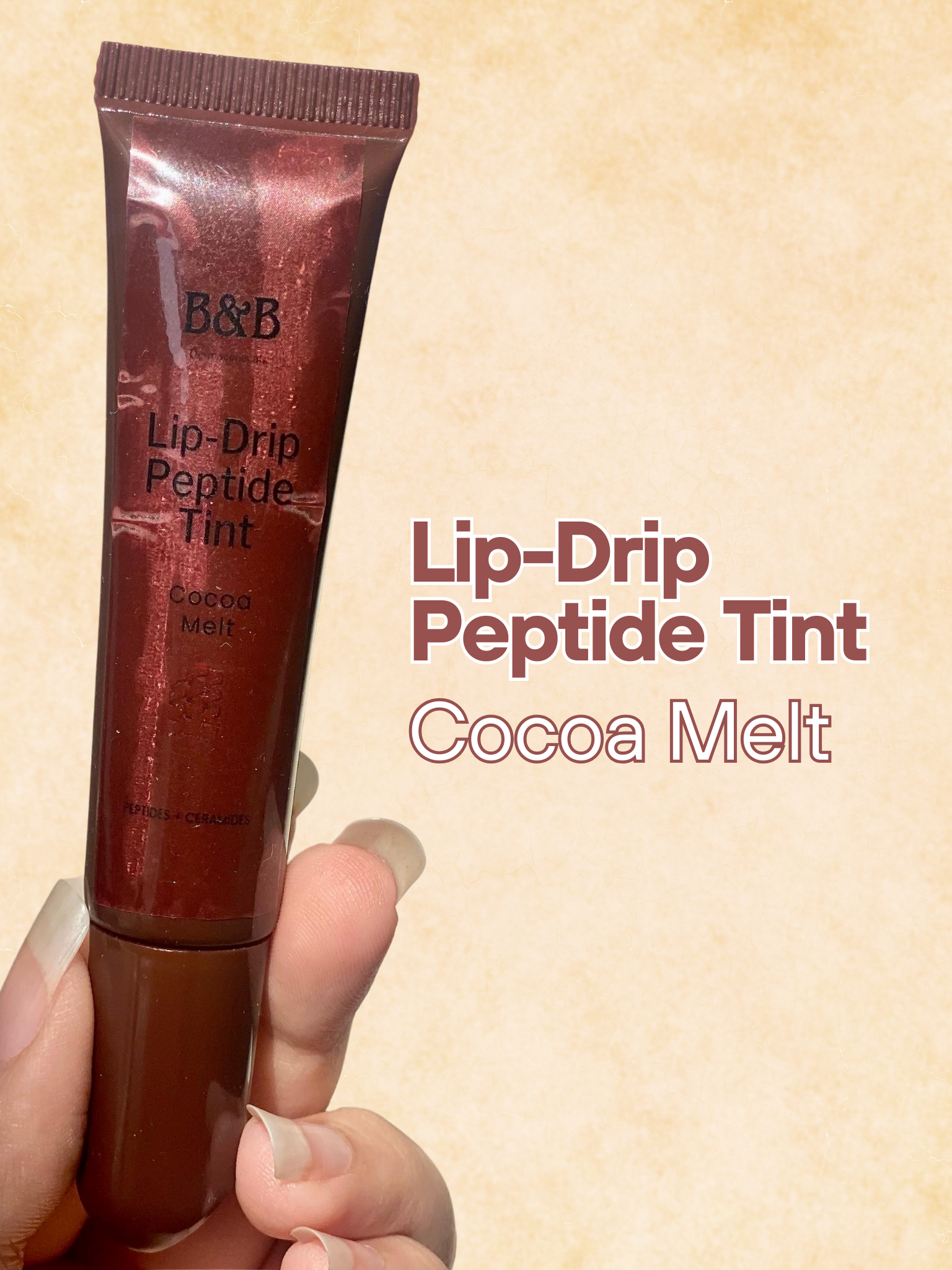 Lip-Drip Peptide Tint – Cocoa Melt 🍫✨