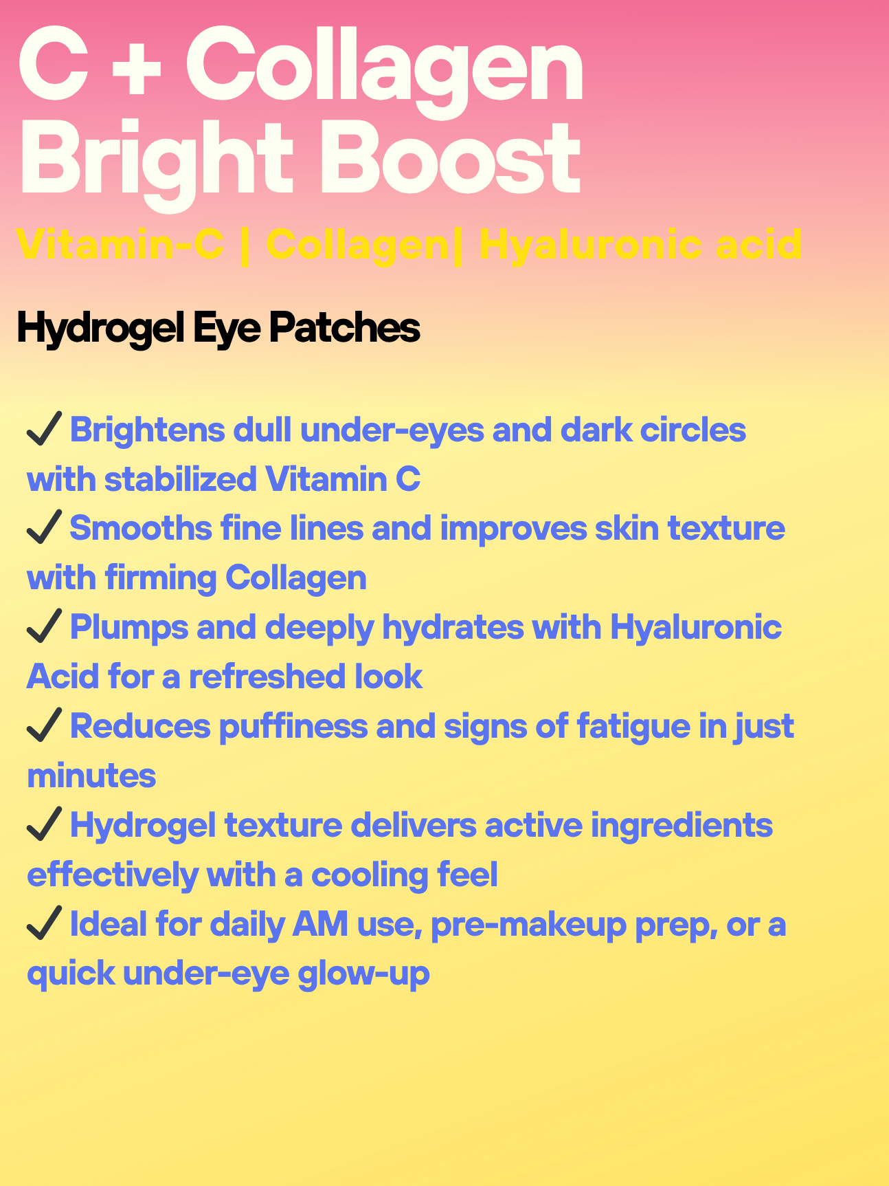 C + Collagen Bright Boost Hydrogel Eye Patches