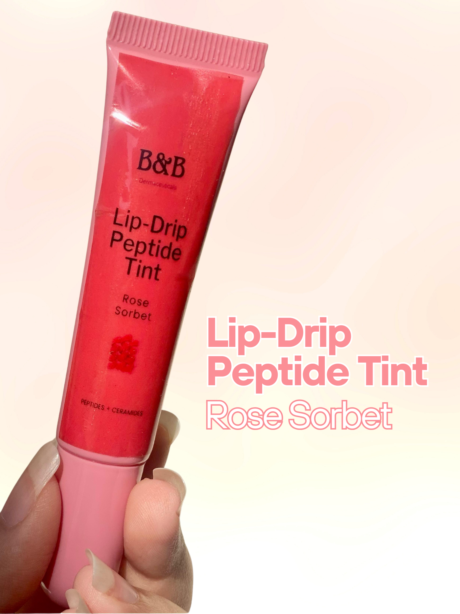 Lip-Drip Peptide Tint – Rose Sorbet 🌸✨