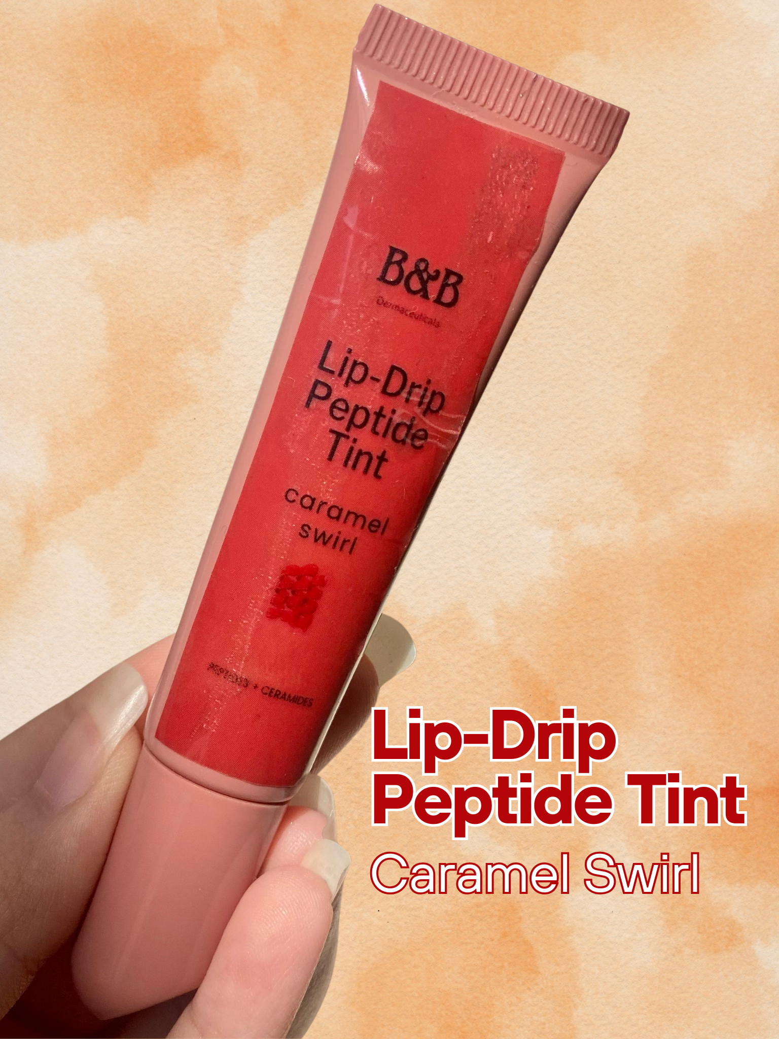 Lip-Drip Peptide Tint – Caramel Swirl 🍯✨