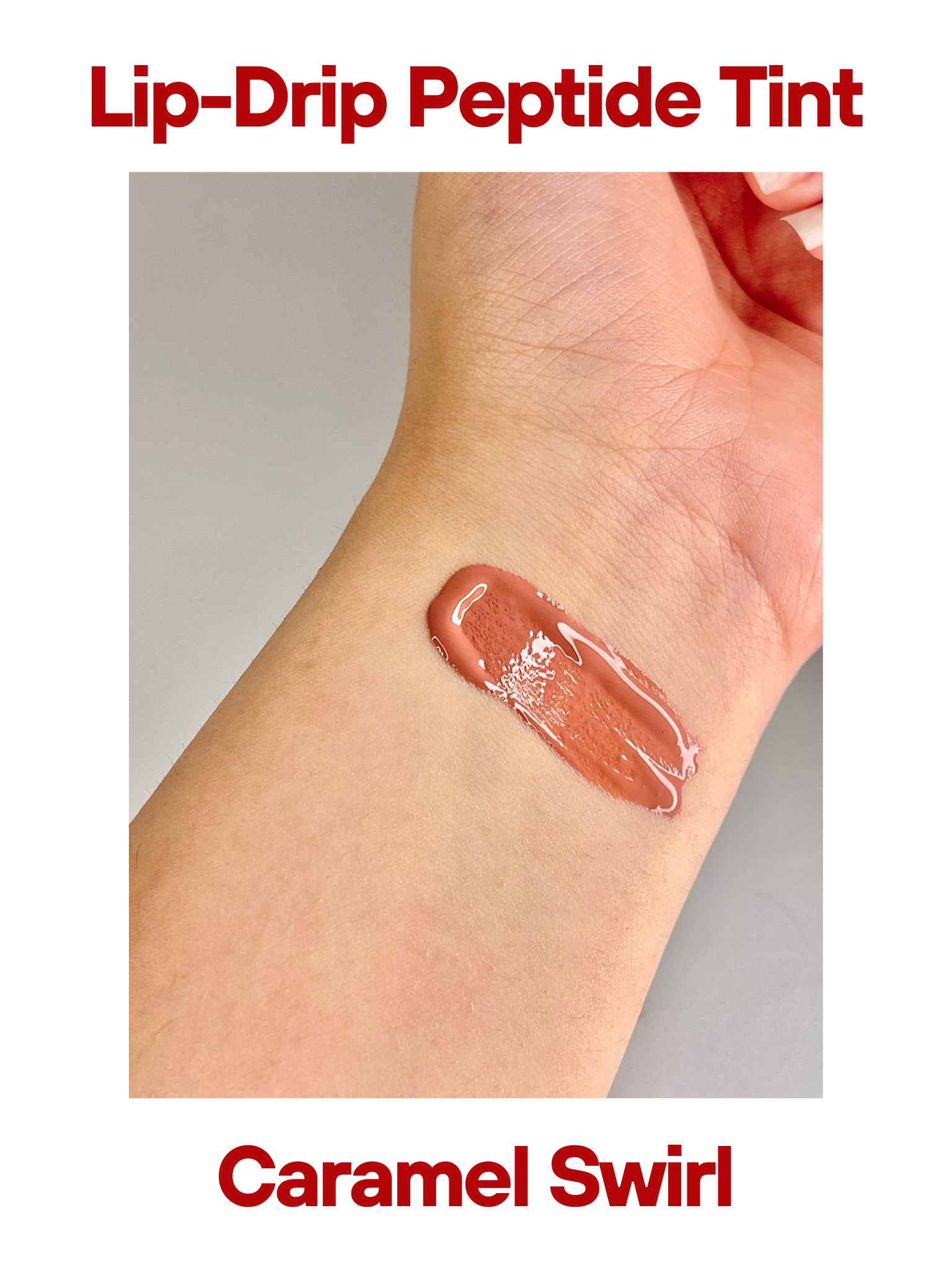 Lip-Drip Peptide Tint – Caramel Swirl 🍯✨