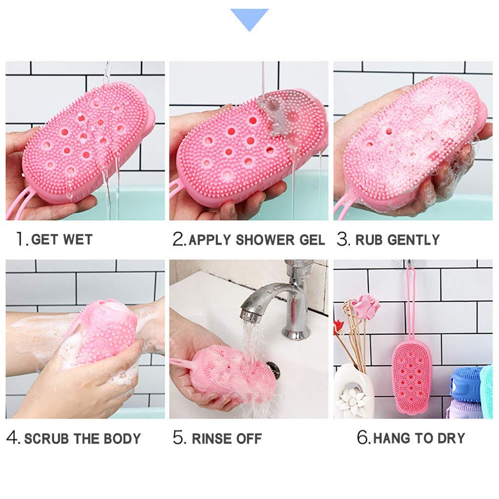 Air Silicone Bubble Bath Body Brush with Foam