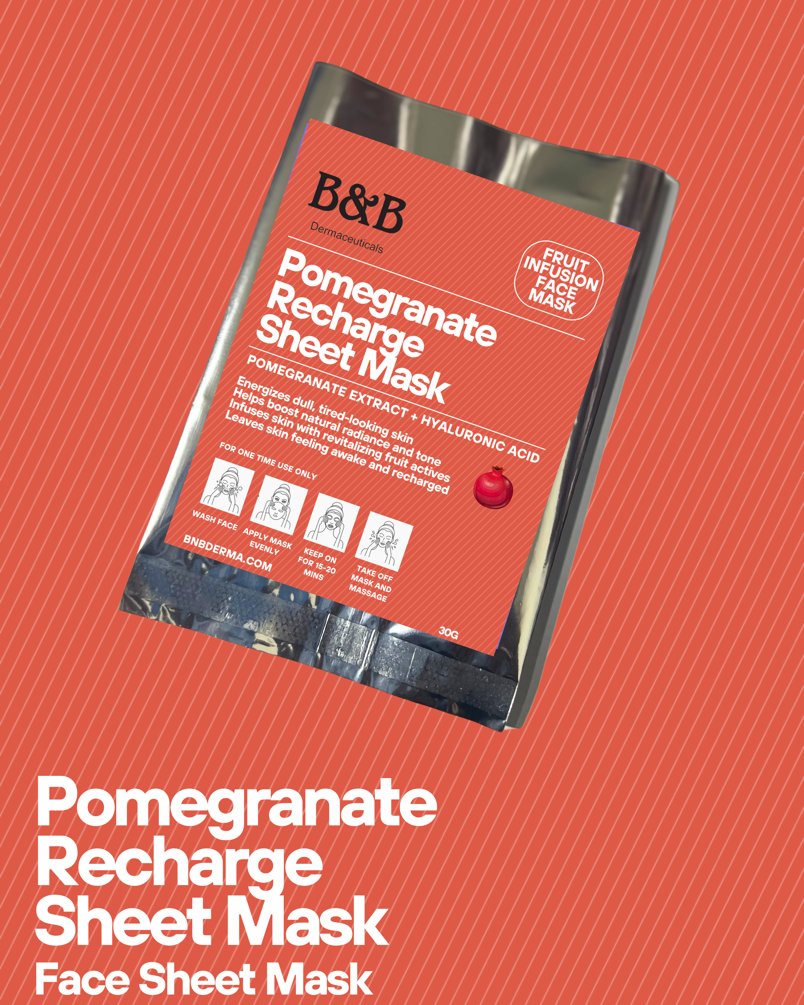 Pomegranate-Skin Recharge Sheet Mask