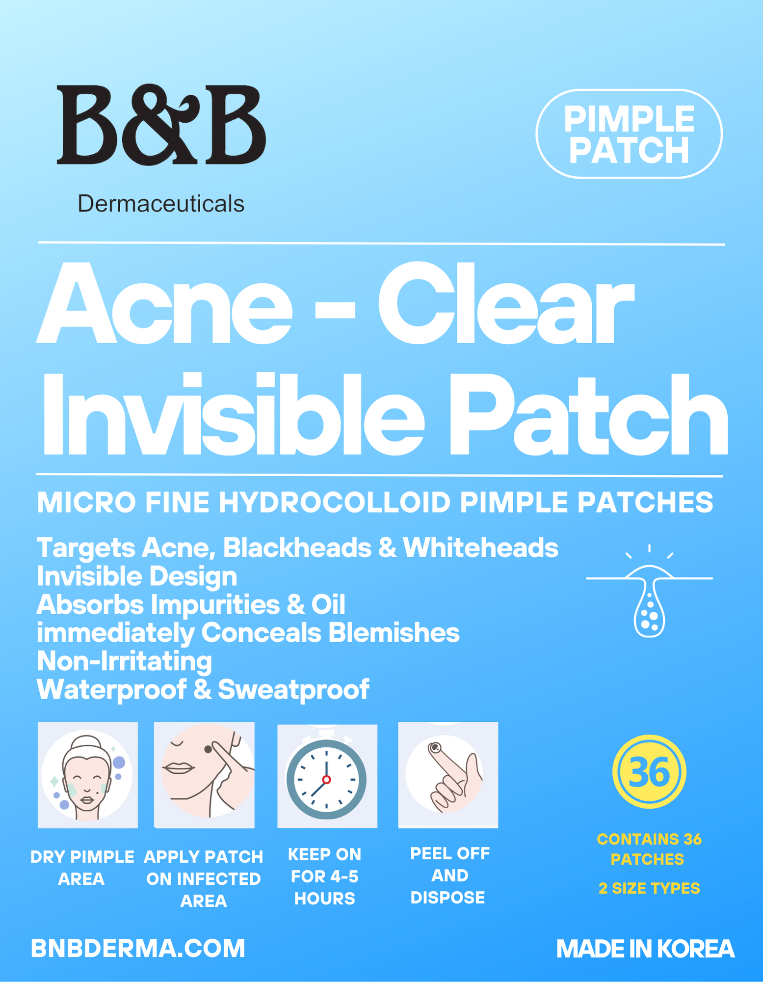 Acne - Clear Invisible Pimple Patch