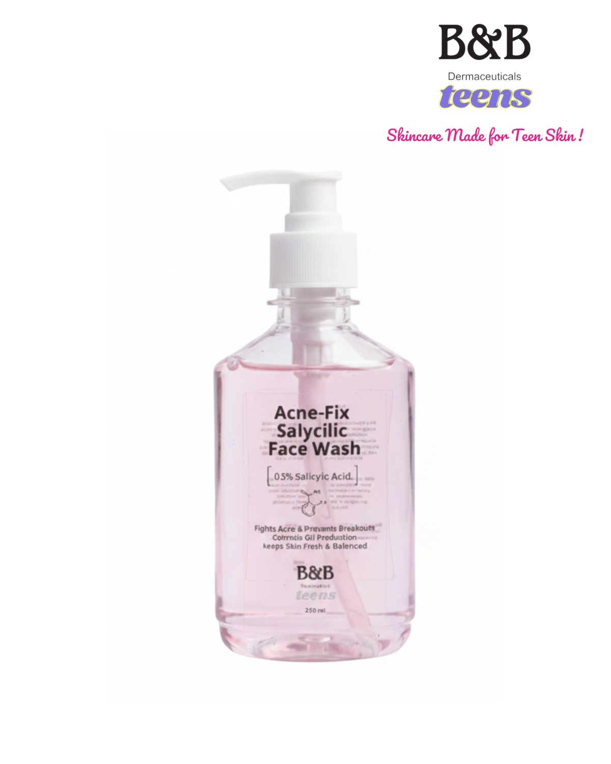 Buy Teen Acne Control Starter Kit Face Wash Online in Pakistan at B&B Derma – Gentle Daily Cleanser for Acne-Prone Teenage Skin and Excess Oil 1