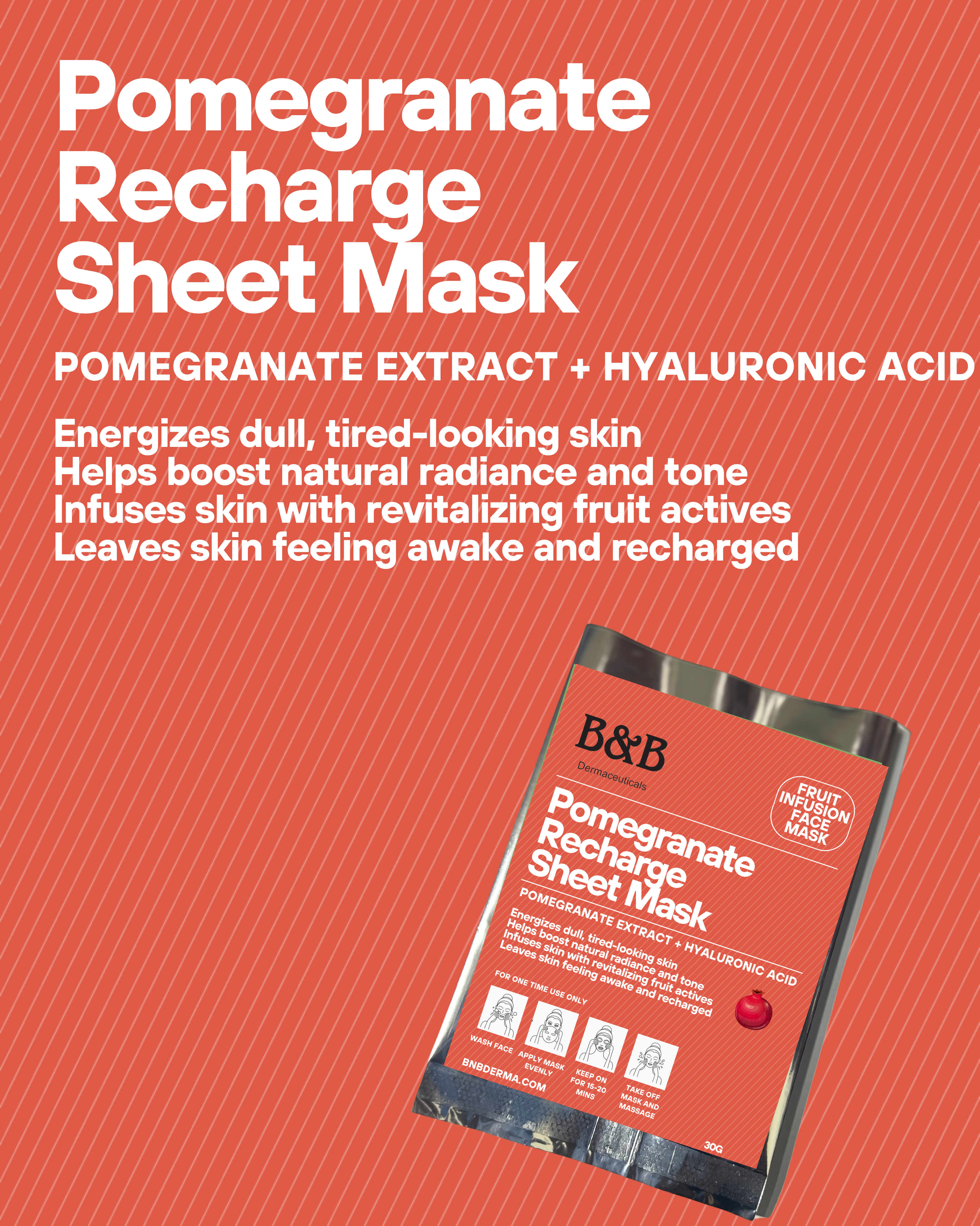 Pomegranate-Skin Recharge Sheet Mask