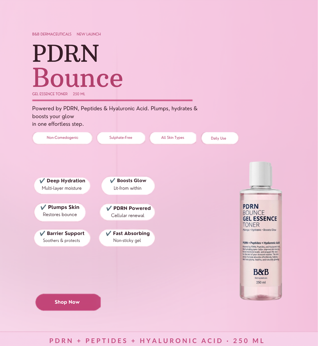PDRN Bounce Gel Essence Toner