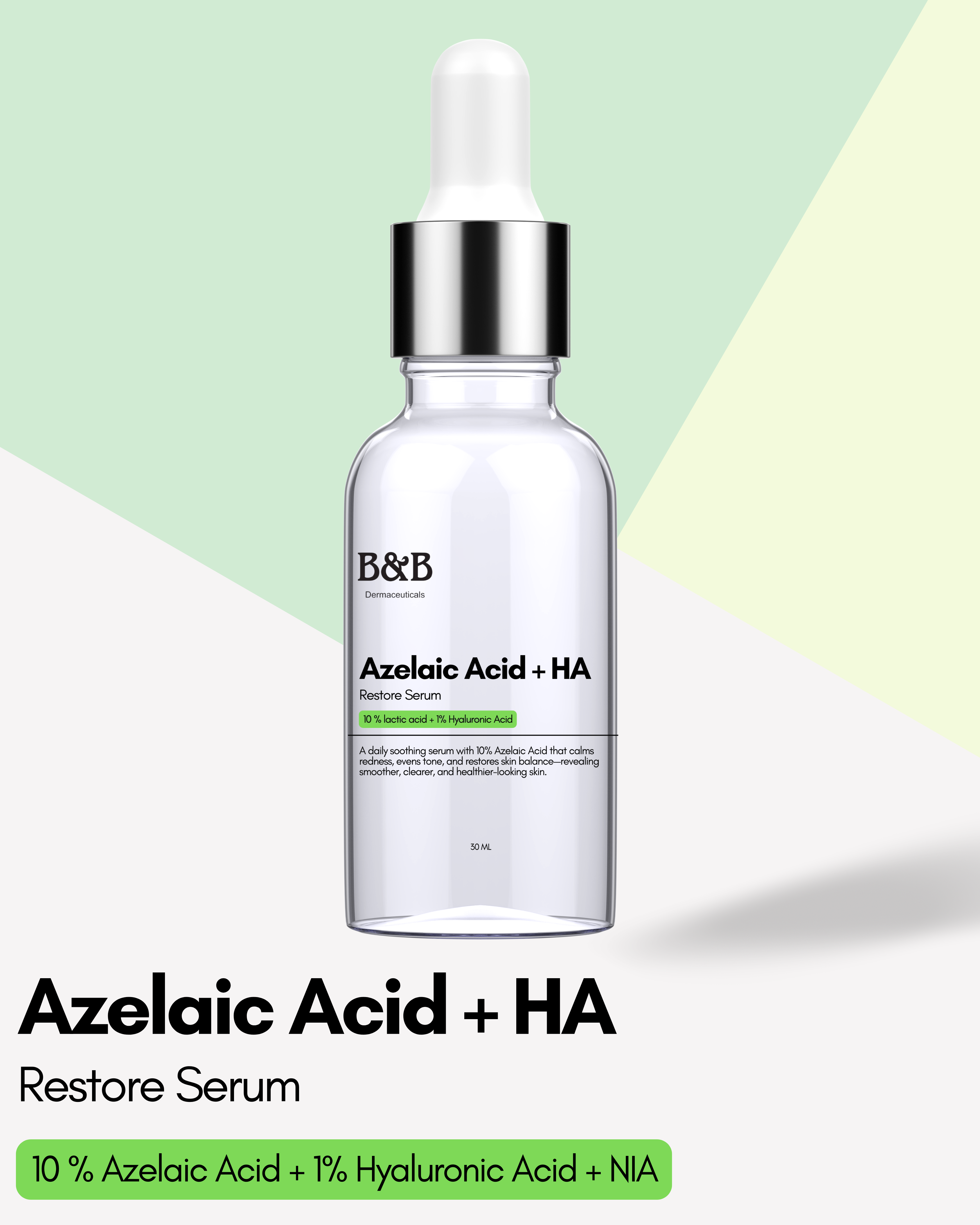 Best AHA BHA Serum Online in Pakistan - Dual-Action Exfoliating Serum that Removes Dead Skin Cells, Unclogs Pores and Reduces Acne for Smooth, Radiant Skin by B&B Derma.