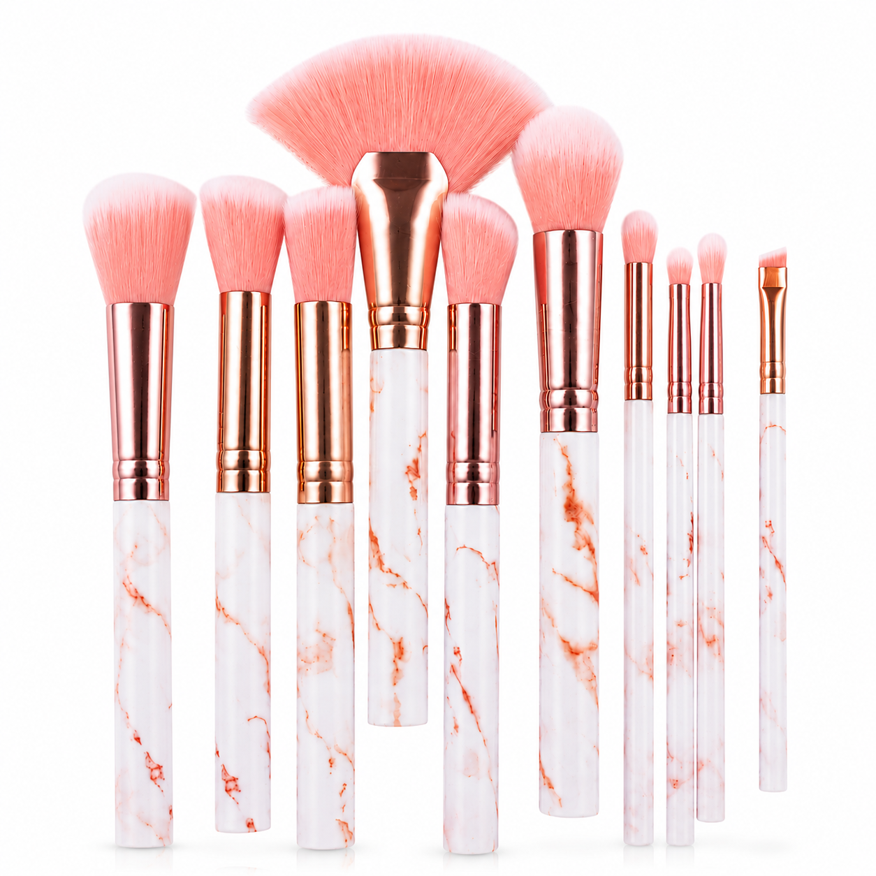 Premium Marble Makeup Brush Set – 10 Pieces B&B Derma