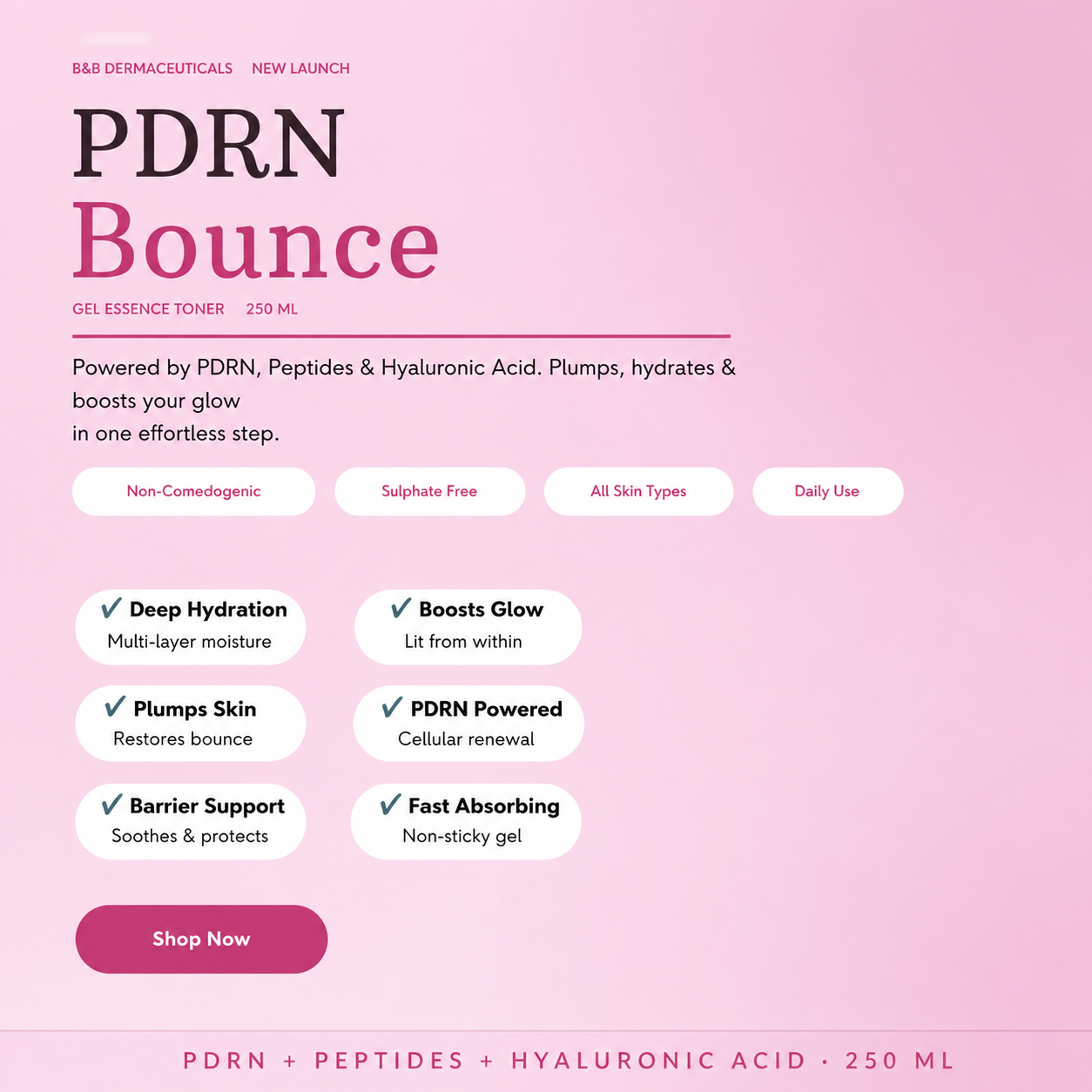 PDRN Bounce Gel Essence Toner