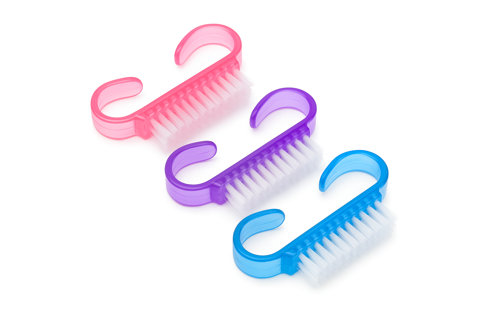 Pack of 3 Nail Cleaning Brushes – Manicure & Pedicure Tool