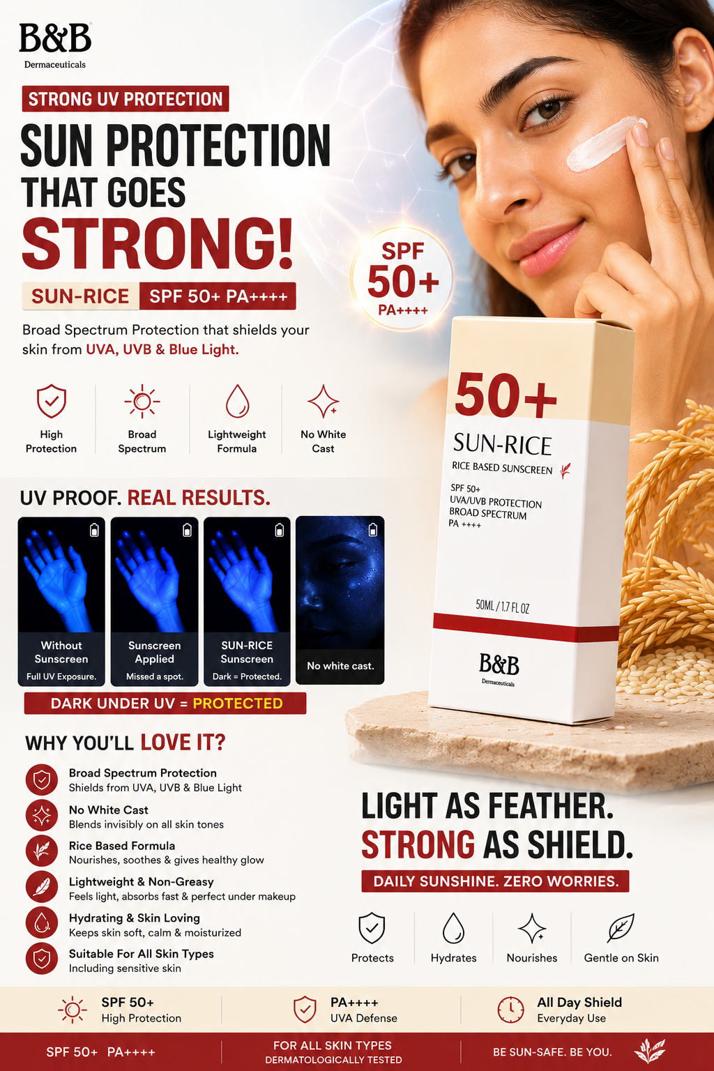 Sun-Rice Sunscreen SPF 50+ PA++++