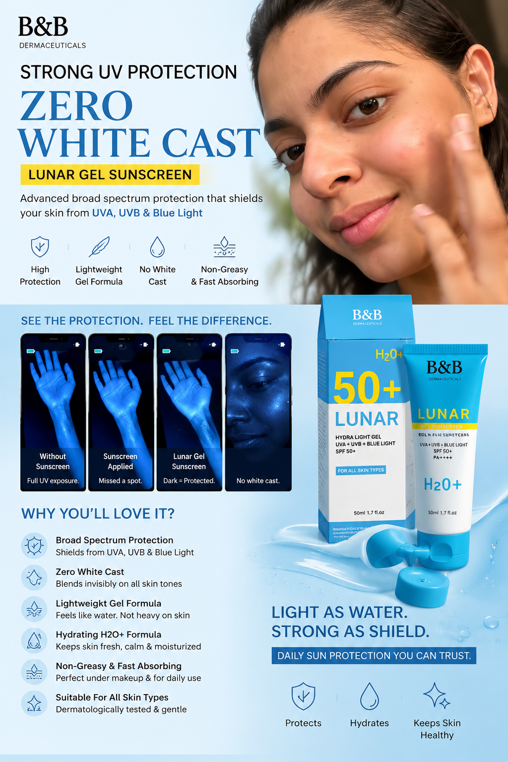 LUNAR Gel Sunscreen SPF 50+ PA++++