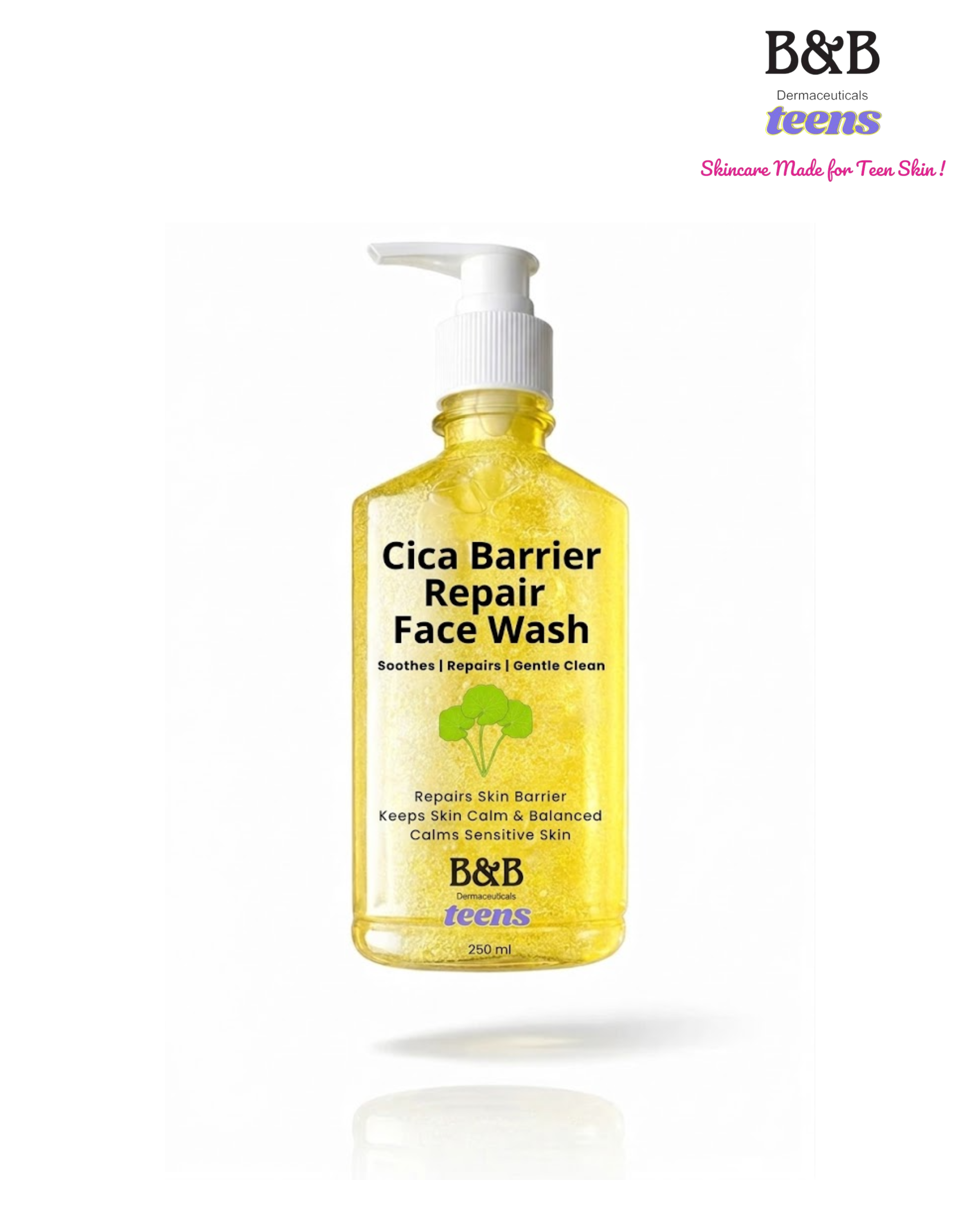 Shop the best Cica barrier repair facec wash by Dermatologist approved brand by B&B Derma 