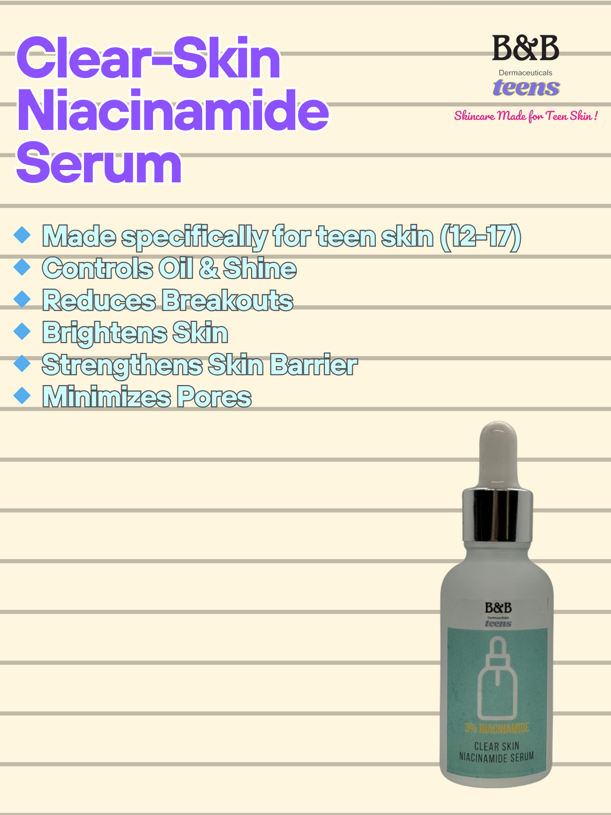 Clear Skin 3% Niacinamide Serum in Pakistan - Effective Formula that Controls Oil, Minimizes Pores and Reduces Acne for Clear, Balanced Skin  3