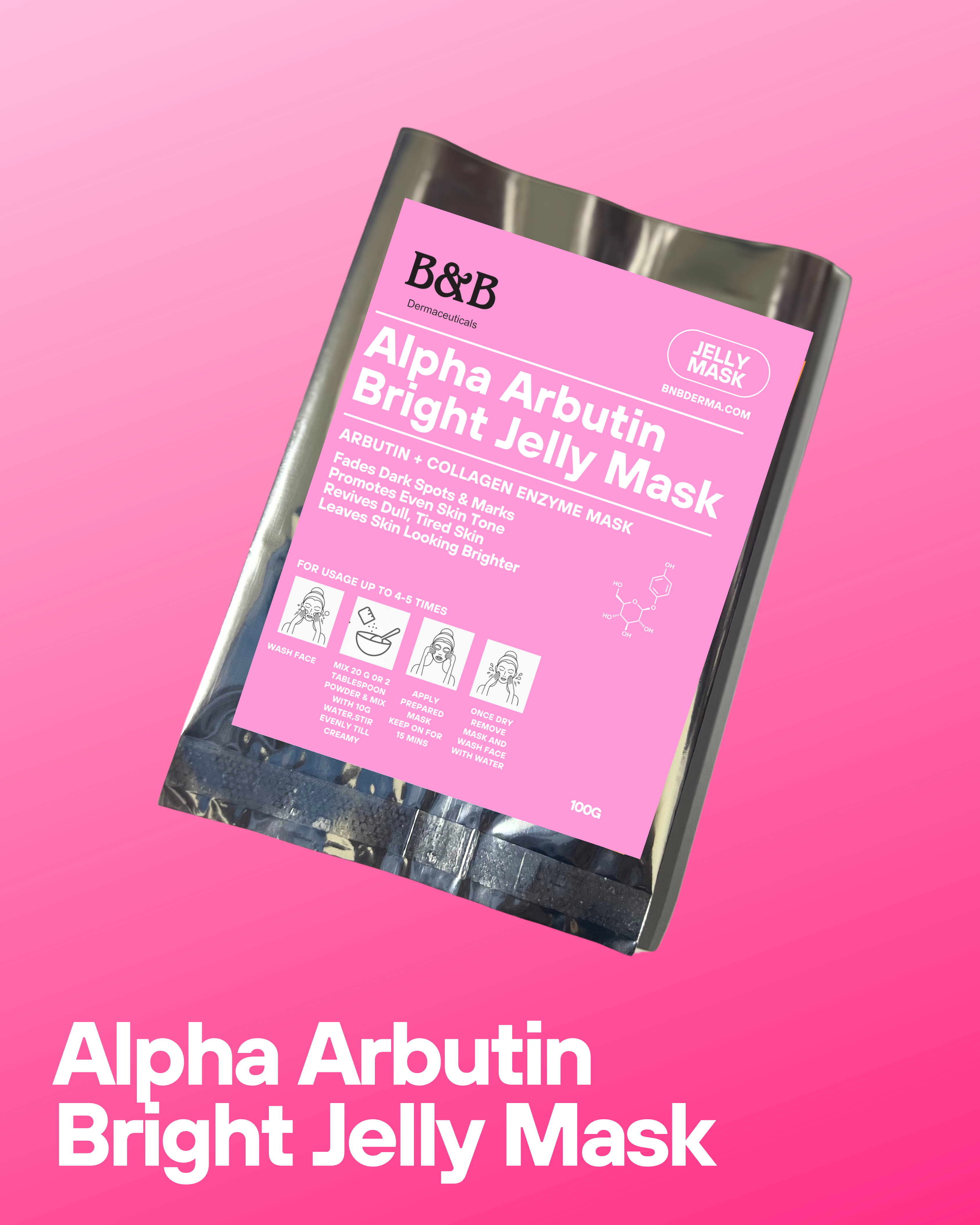 Alpha Arbutin Bright Jelly Mask | B&B Derma2