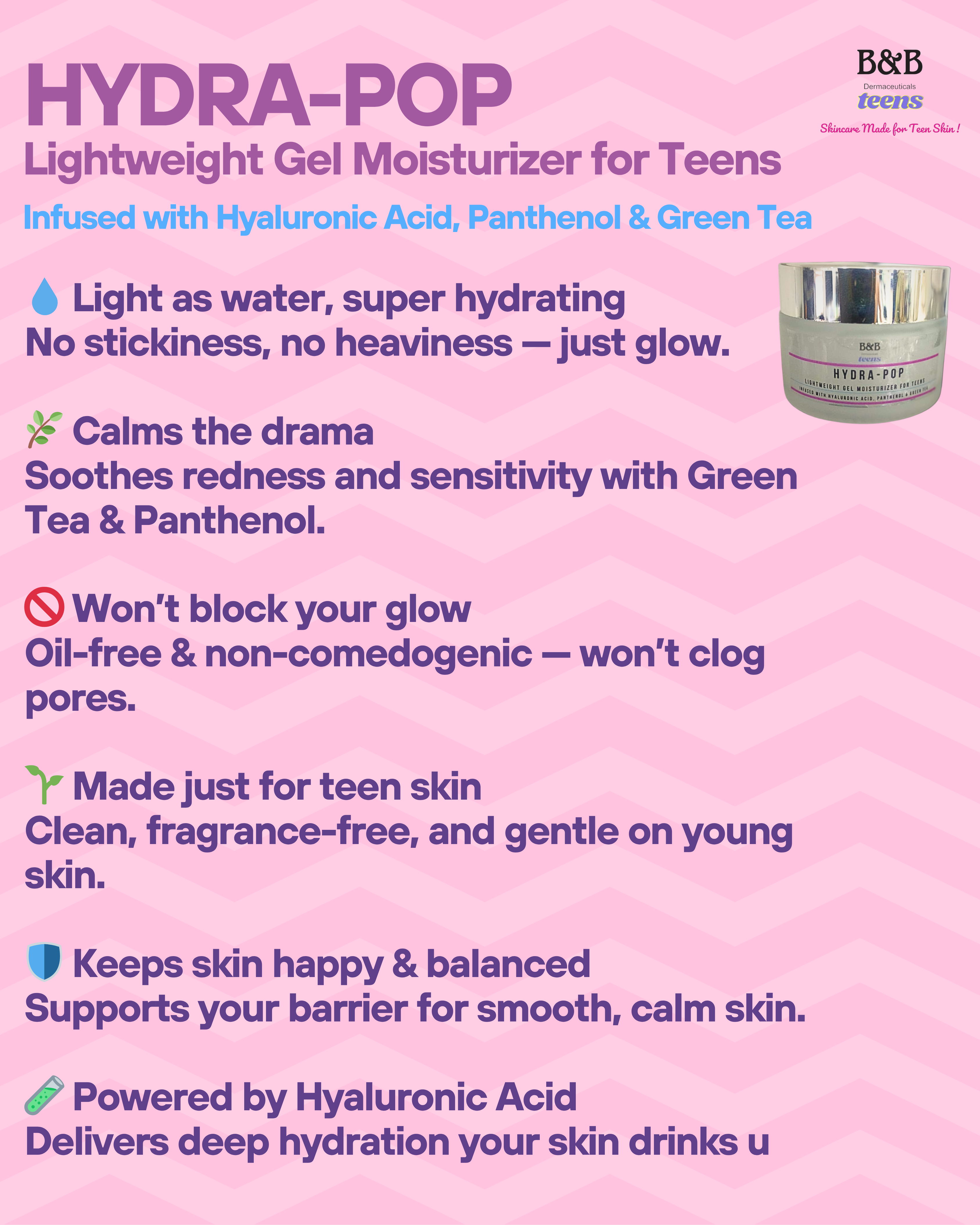 HydraPop – Hydrating Gel Moisturizer for Teen Skin