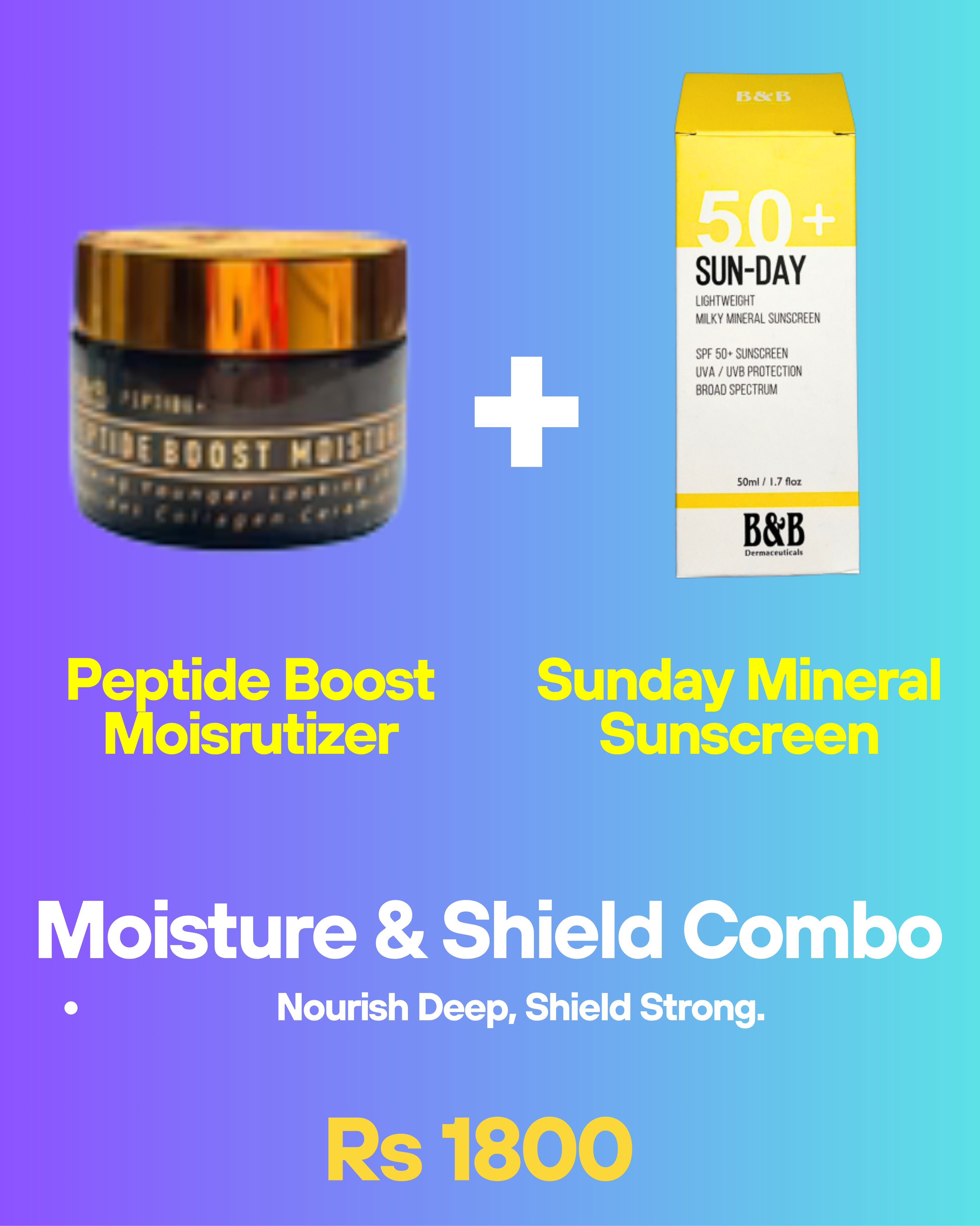 Sunday Milk Sunscreen + Peptide Boost Moisturizer bundle