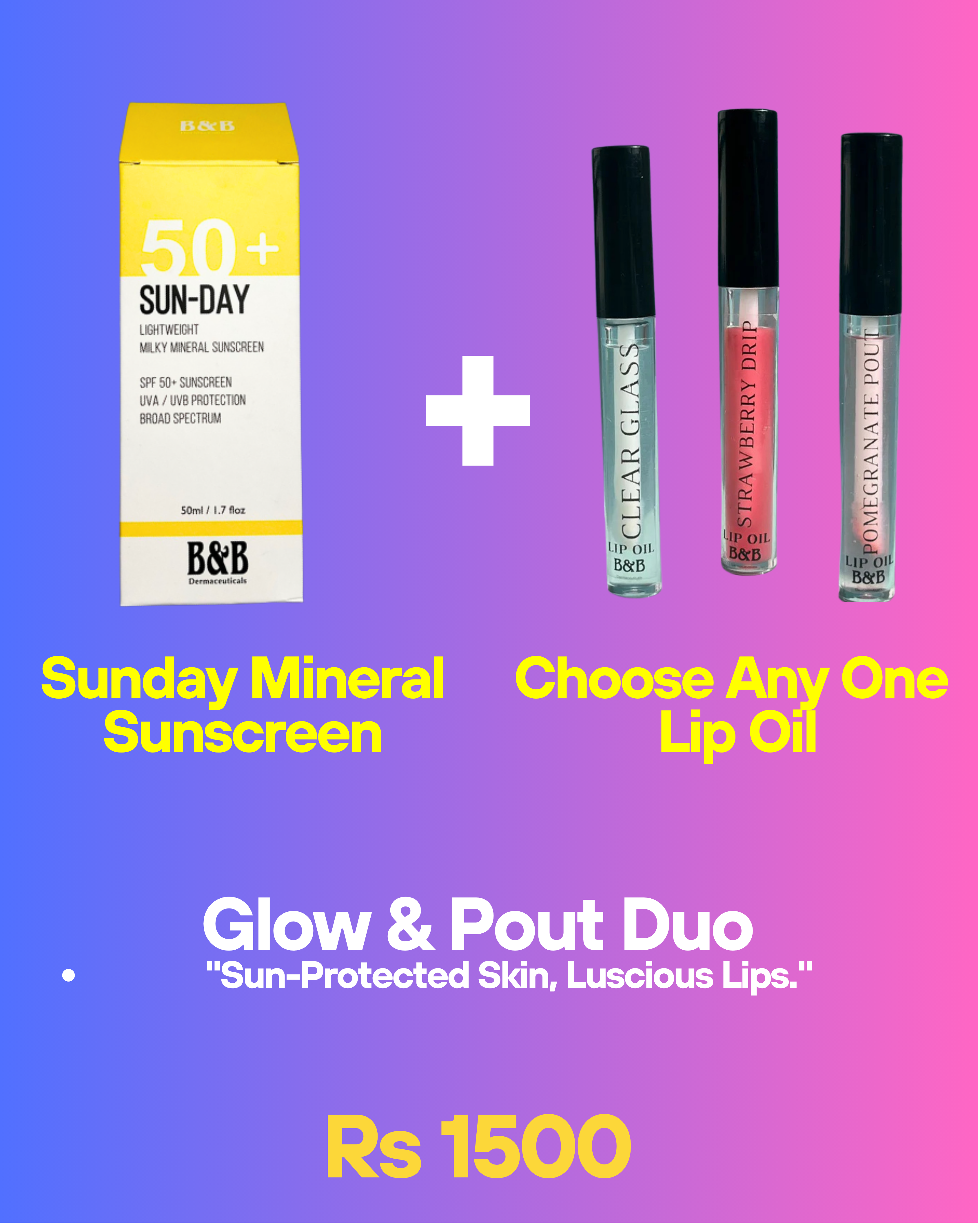 Sunday Sunscreen + Lip Oil Bundle