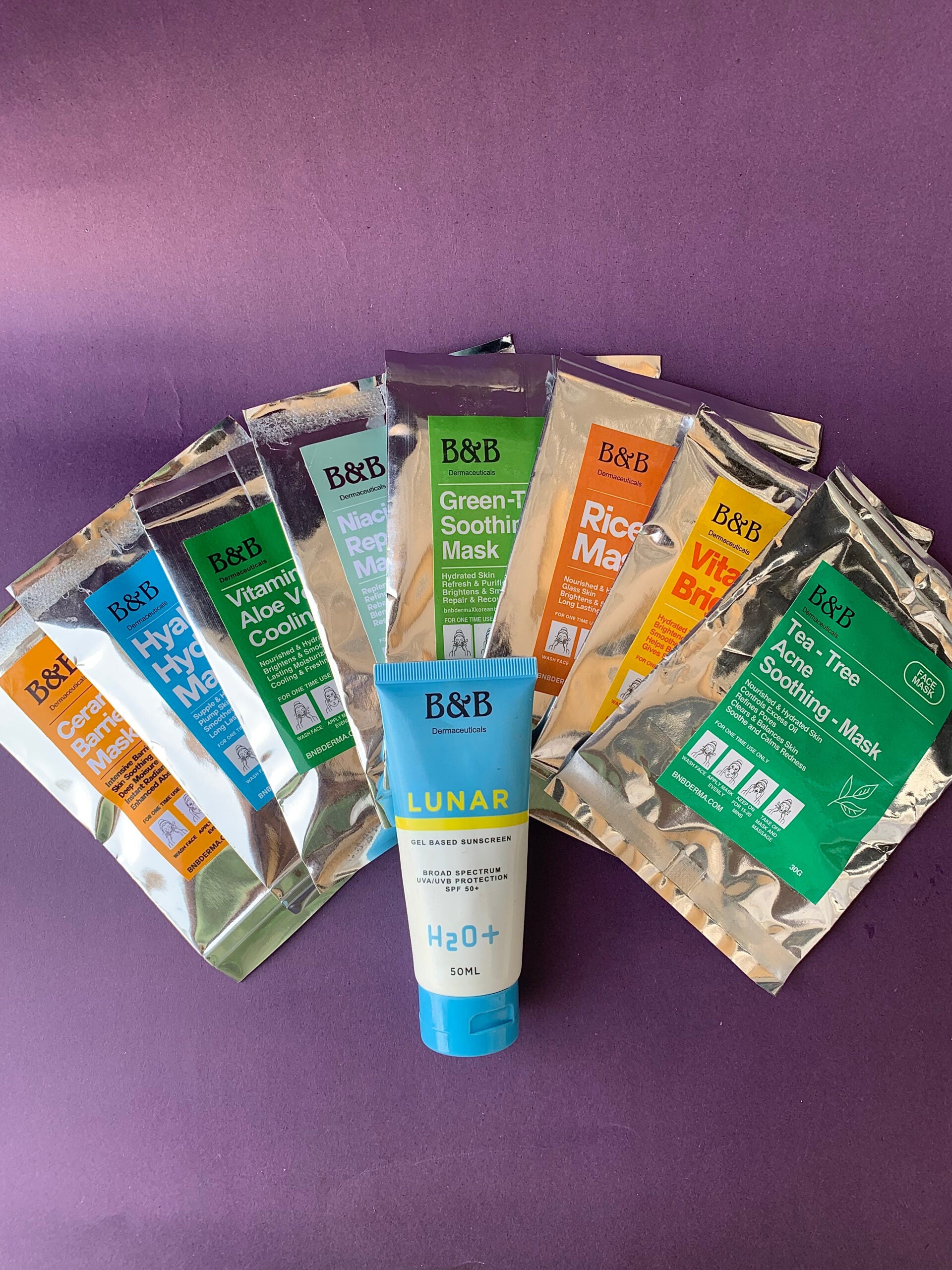 Lunar Gel Sunscreen + Face Sheet Mask Bundle