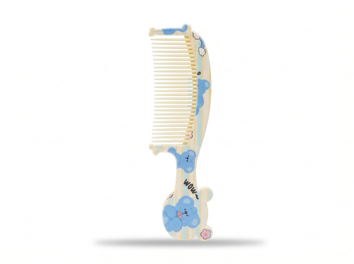 Cute Cartoon Kids' Hair Comb – Gentle Detangling Comb with Bear Design