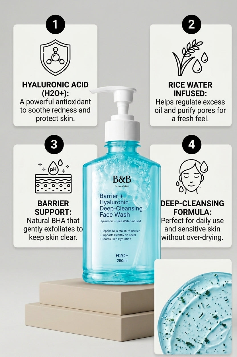 Barrier + Hyaluronic Deep-Cleansing Face Wash With Rice Water