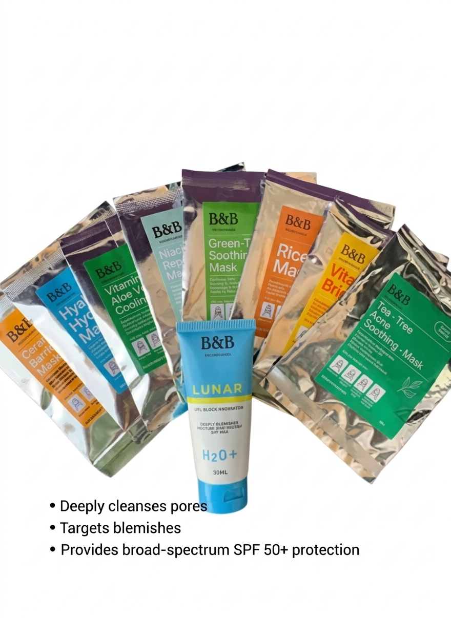 Lunar Gel Sunscreen + Face Sheet Mask Bundle