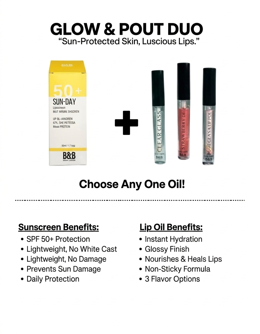Sunday Sunscreen + Lip Oil Bundle