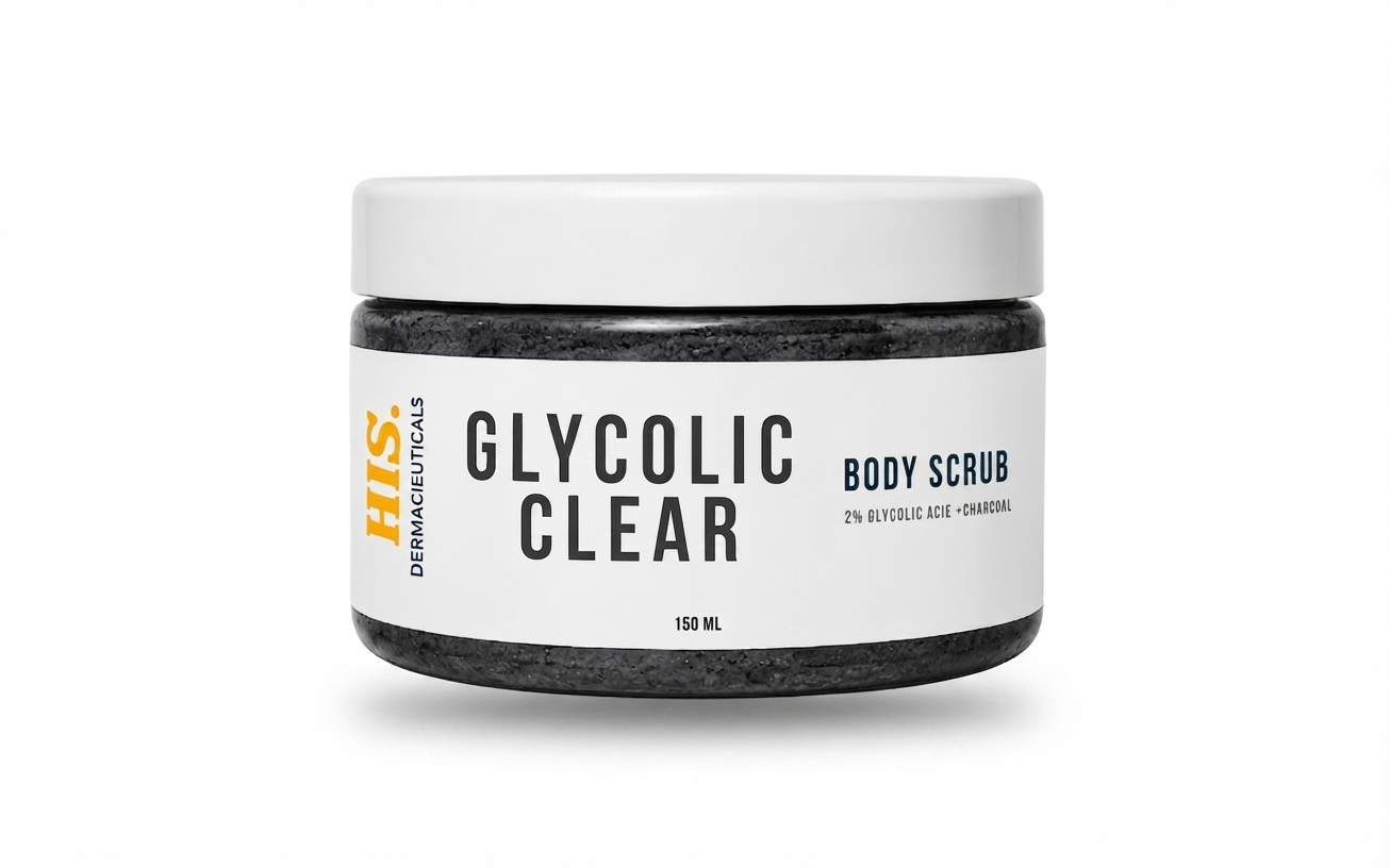 HIS Derma Glycolic Clear Body Scrub For Men (2% Glycolic Acid)