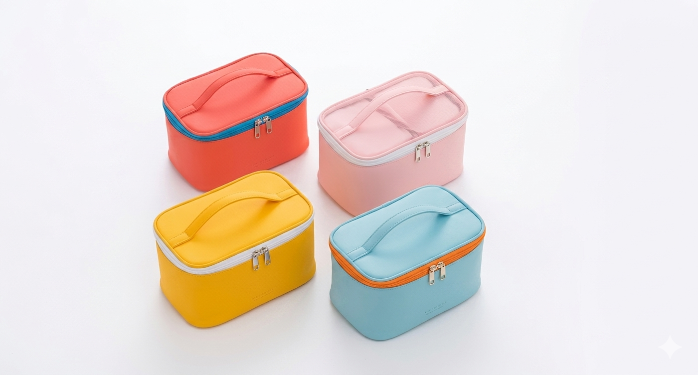 Portable Travel Makeup Organizer – Waterproof PU Cosmetic Pouch