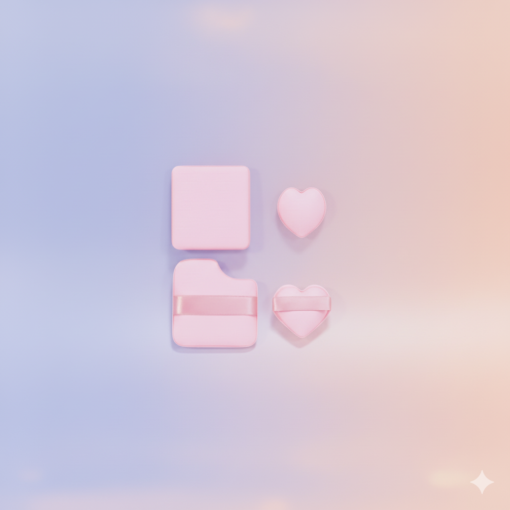 Air Velvet Powder Puffs For Flawless Makeup Application (Pack of 4)