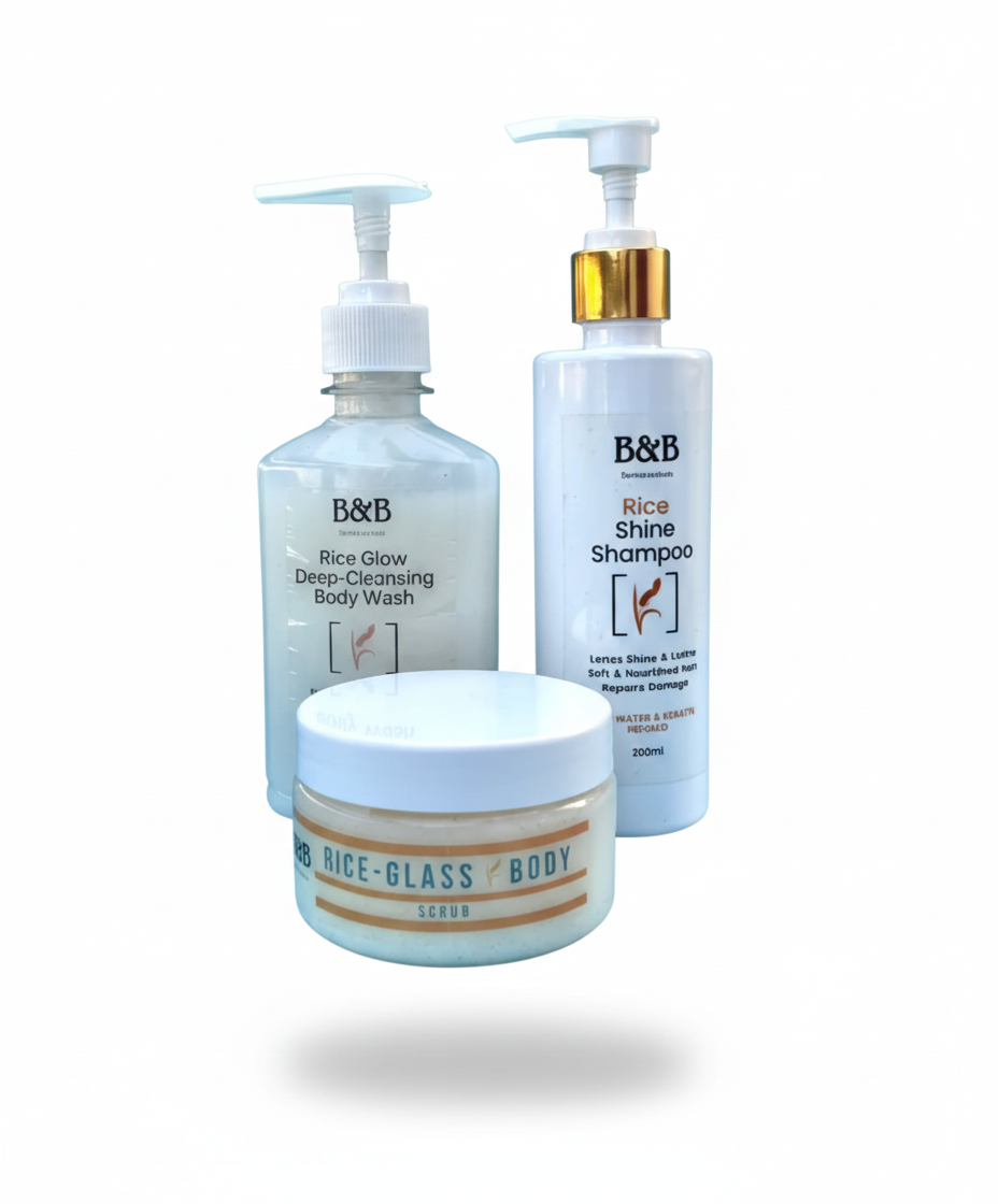 Rice-Glass Hair & Body Kit