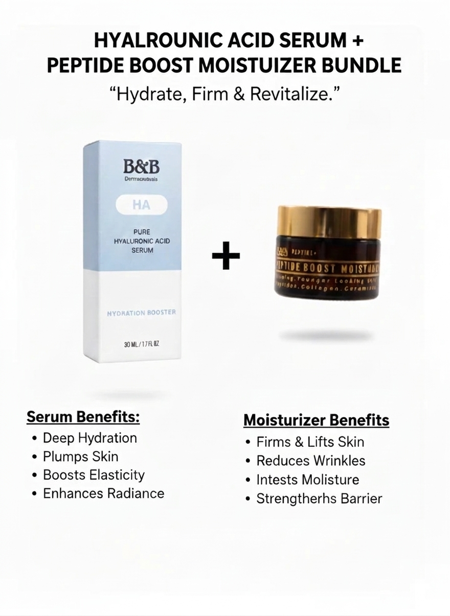 HYDRATED & STRONG SKIN BUNDLE (Hyaluronic acid + peptide boost )