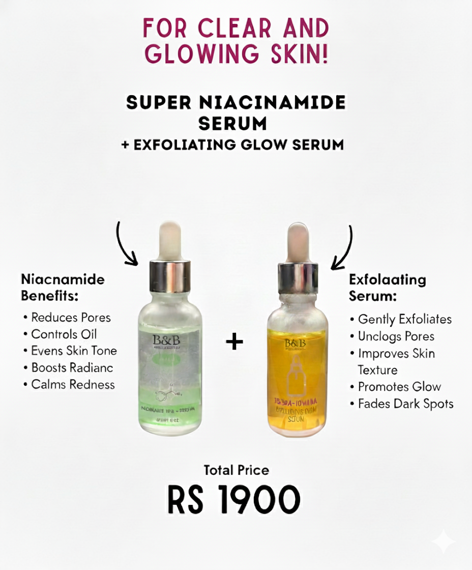 CLEAR & GLOW SKIN BUNDLE (Niacinamide + Exfoliating Glow Serum)