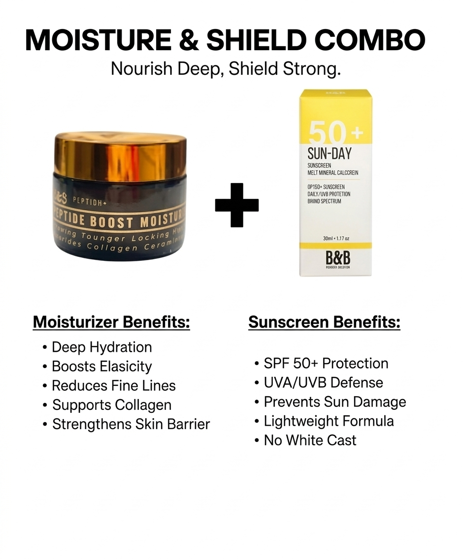 Sunday Milk Sunscreen + Peptide Boost Moisturizer bundle