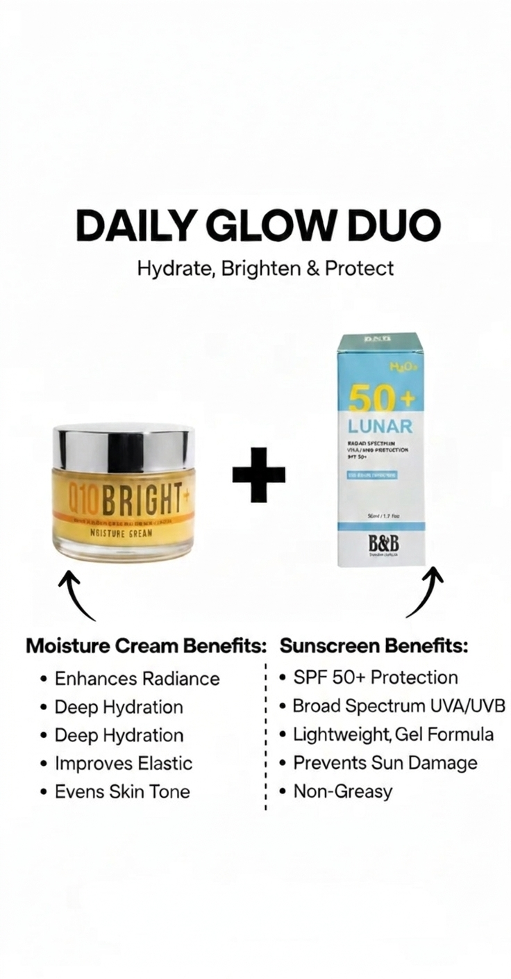 Daily Glow Duo (Lunar + Q10 Moisturizer)