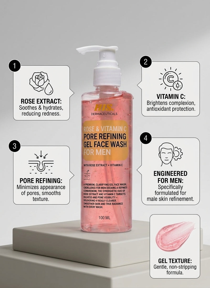 HIS Derma Pore Clear Exfoliating Face Wash For Men