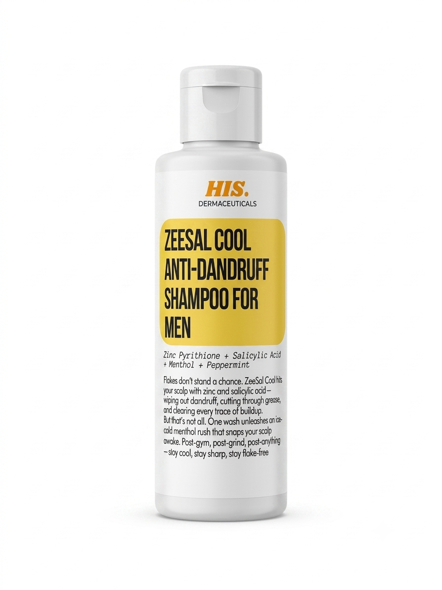His Derma ZeeSal Cool Anti-Dandruff Shampoo for Men