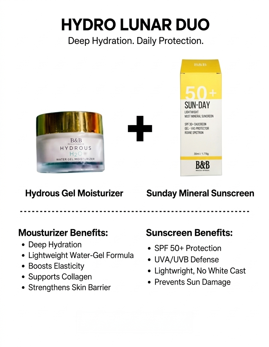 Sunday Sunscreen + Hydrous Gel Moisturizer