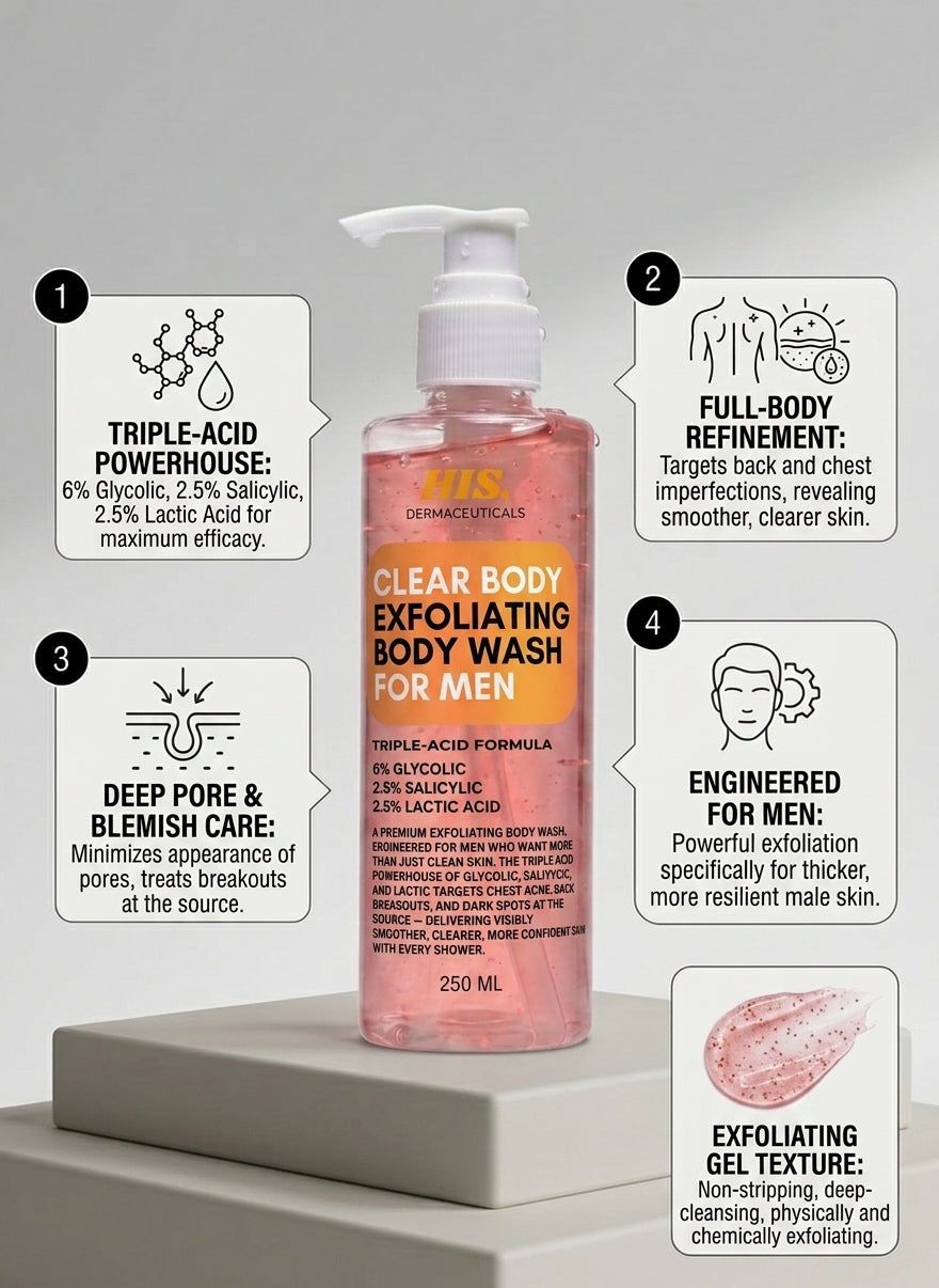 HIS Derma Clear Body Exfoliator For Men