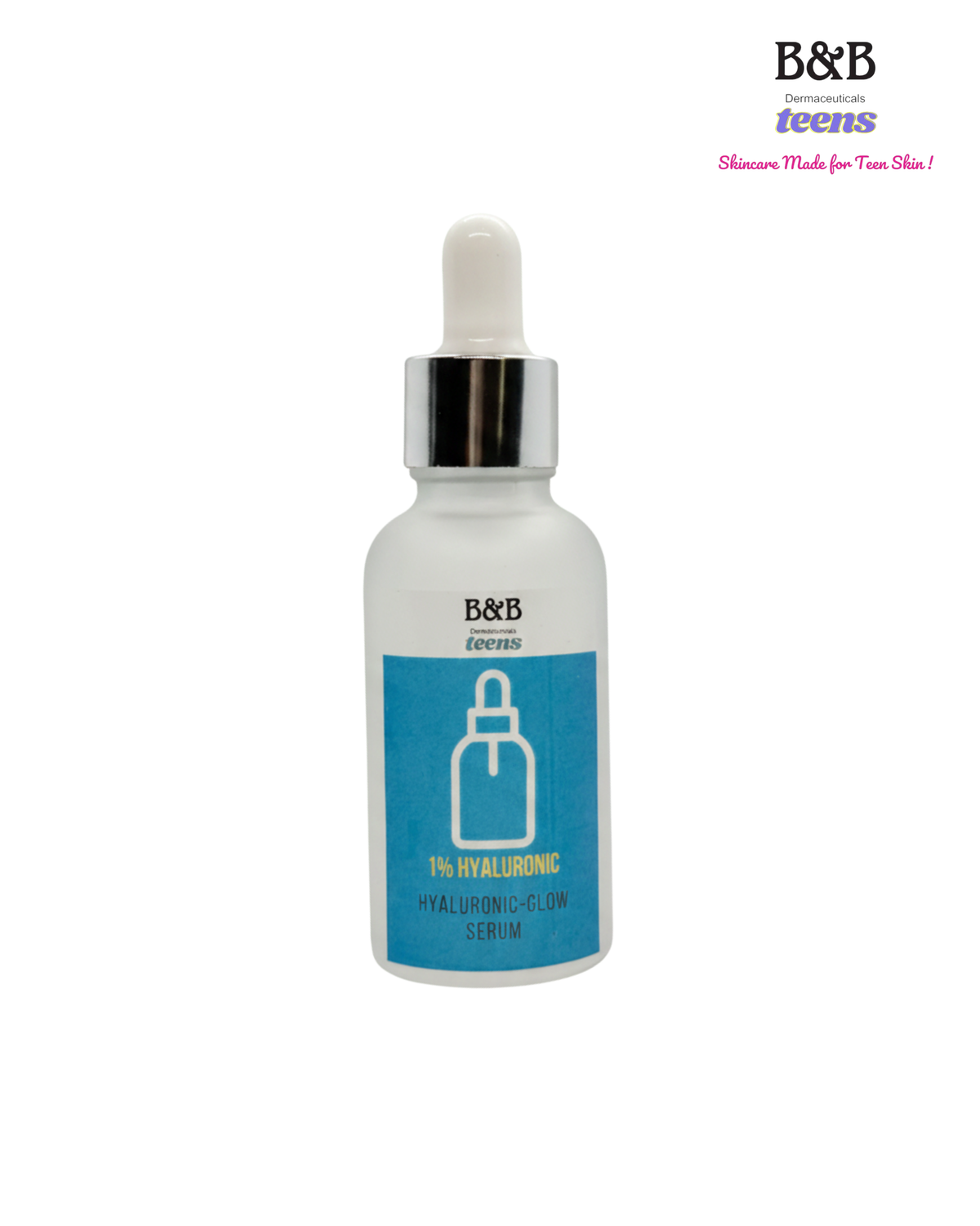 Shop 1% Hyaluronic Acid Teen Serum in Pakistan by B&B Derma for deep hydration, moisture retention, soft smooth skin, and a healthy radiant look
