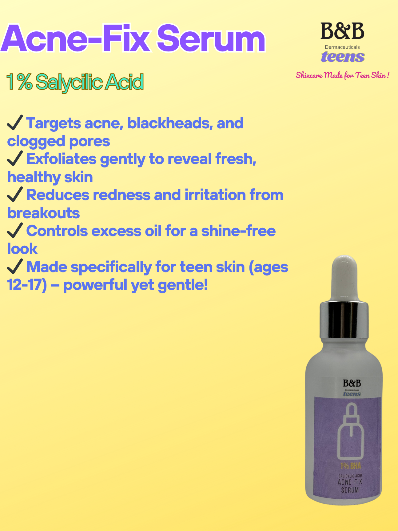 Acne-Fix Serum (1% BHA, Salicylic Acid)