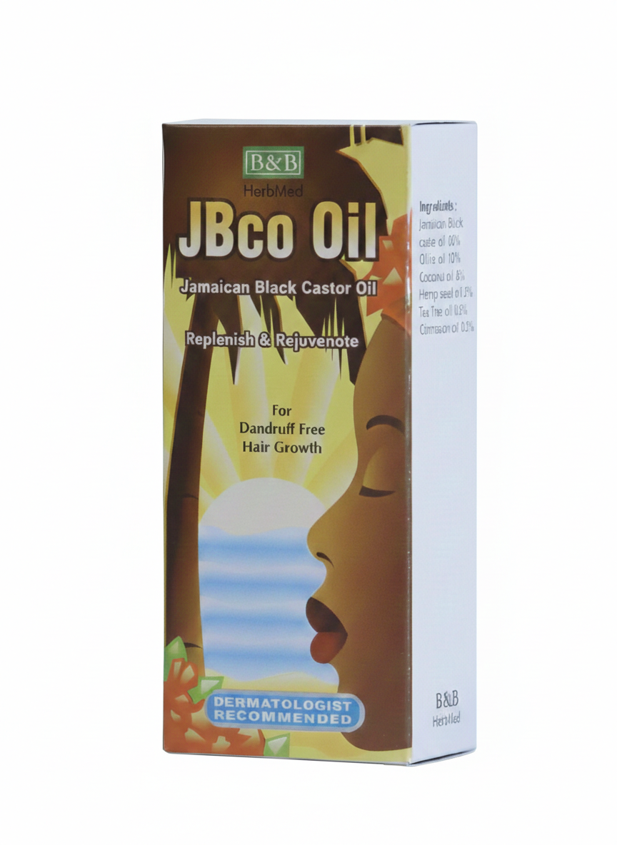 Jamaican Black Castor Oil (JBCO) Hair Oil by B&B Derma