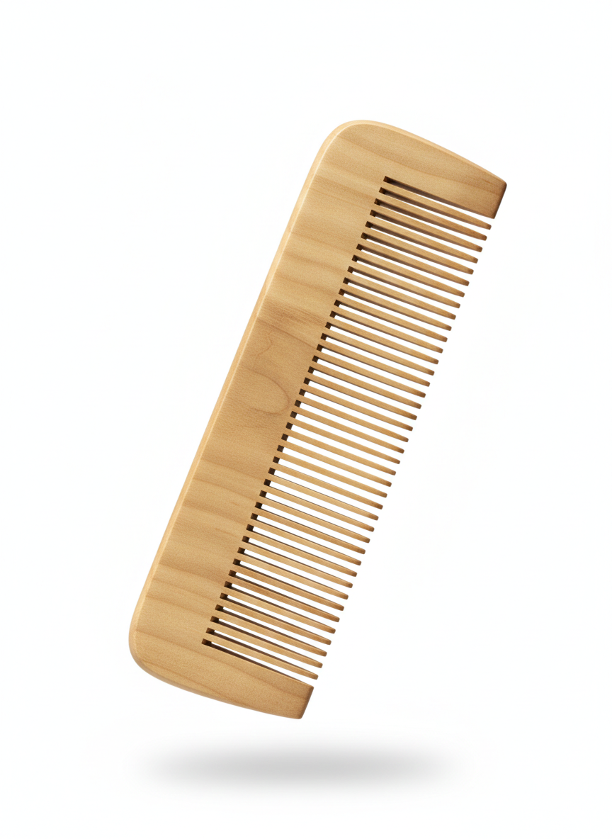 Buy Natural Wood Hair Comb In Pakistan | B&B Derma1 