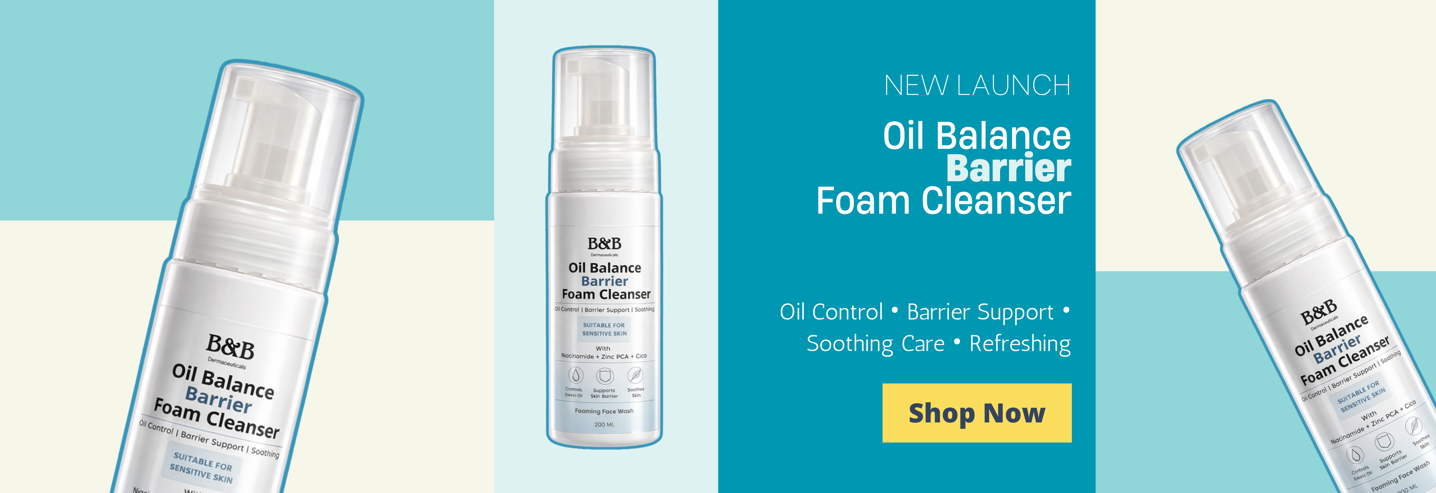 Newly launched oil balance foam cleanser for acne control and clear skin in Pakistan | B&B Derma_1
