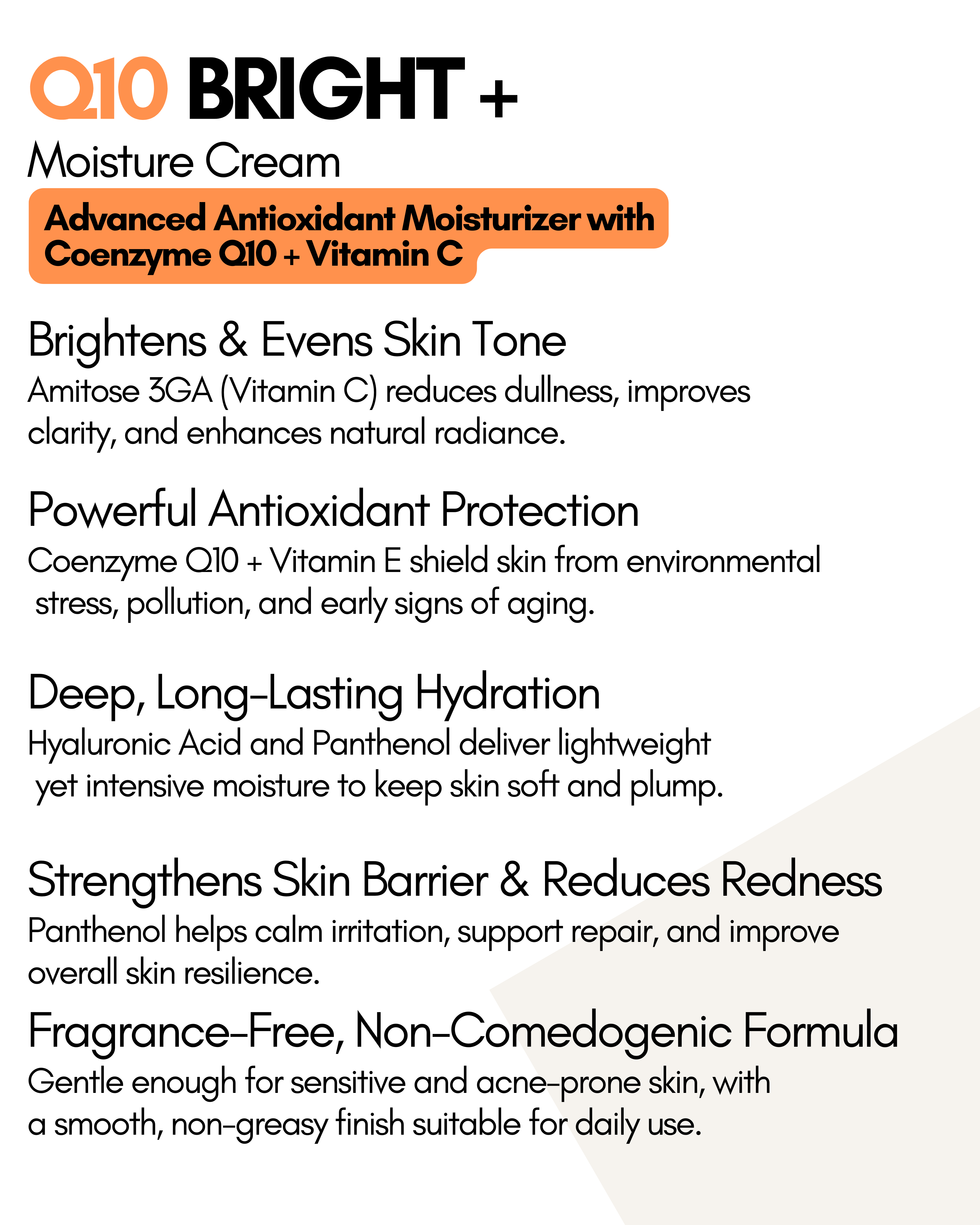 Q10 Bright+ moisture cream | B&B Derma1