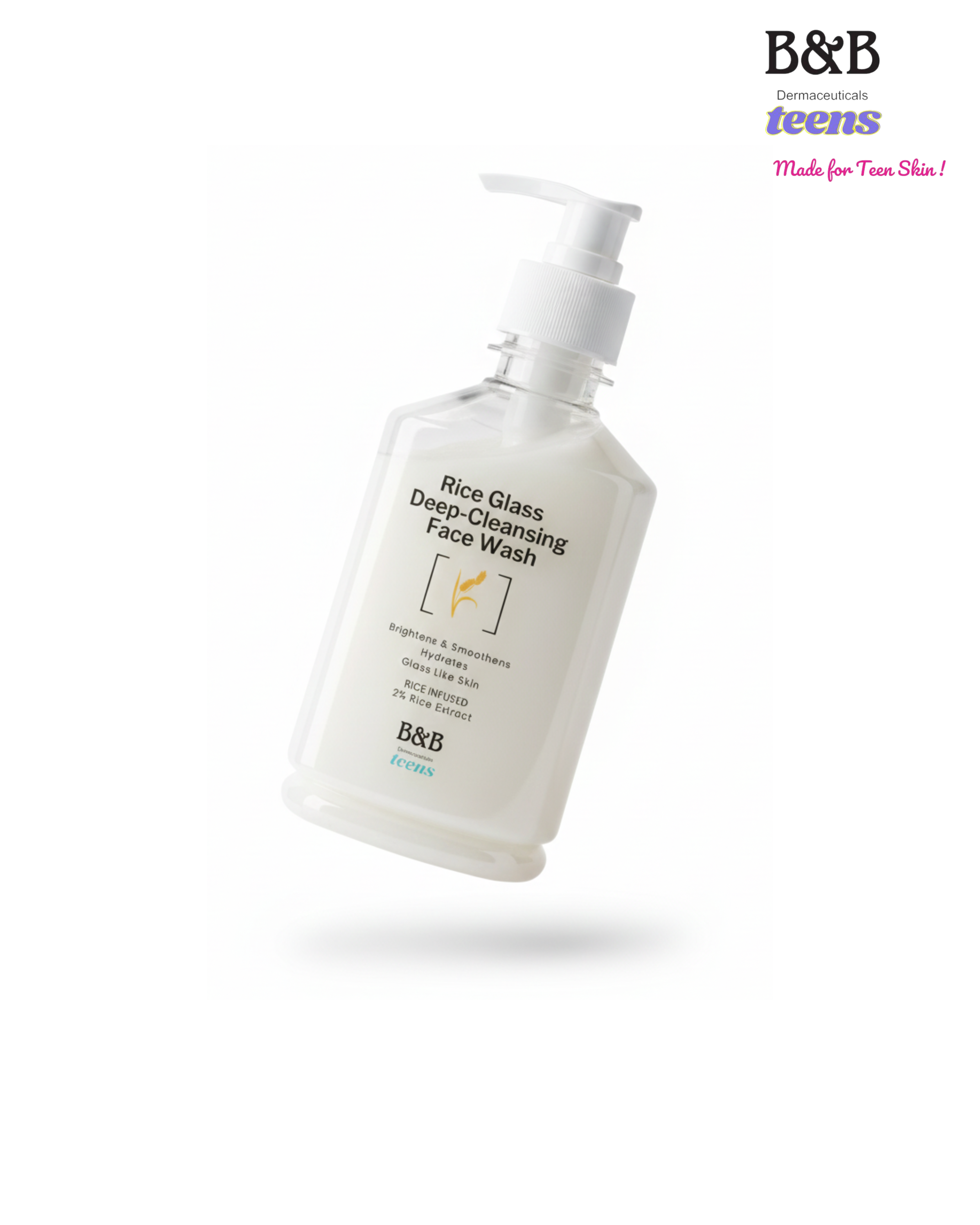 Rice Glass Deep-Cleansing Face Wash Teens | B&B Derma